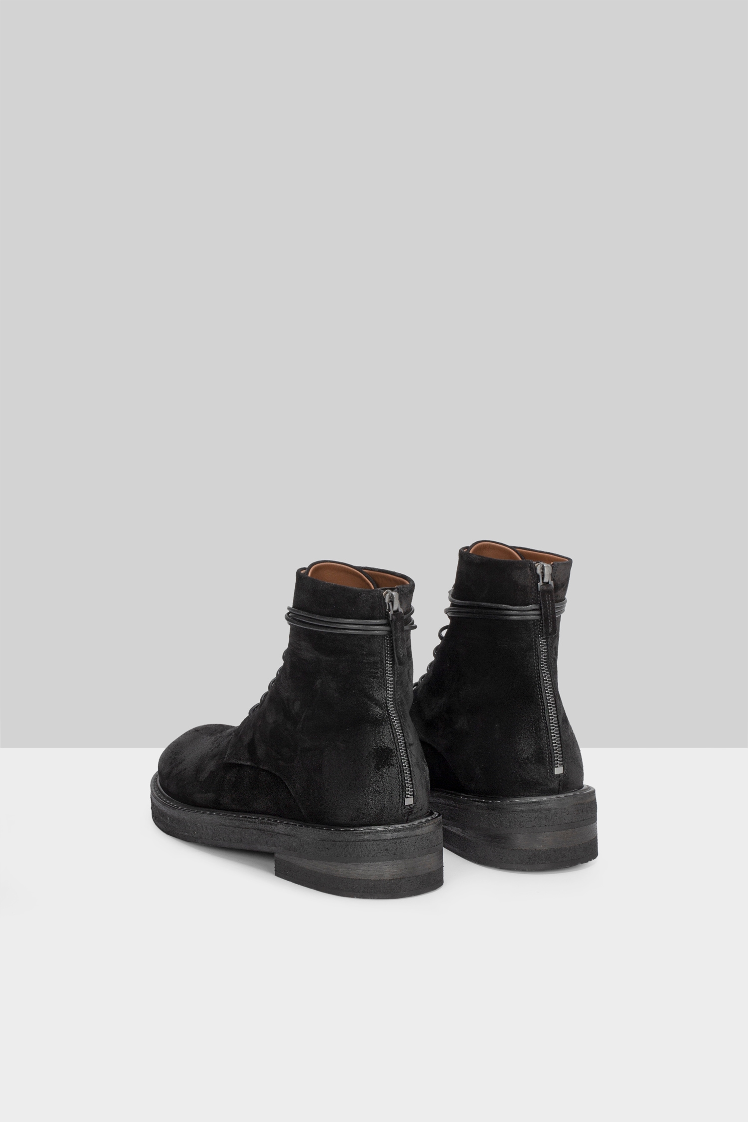 Parrucca Black Suede Combat Boots