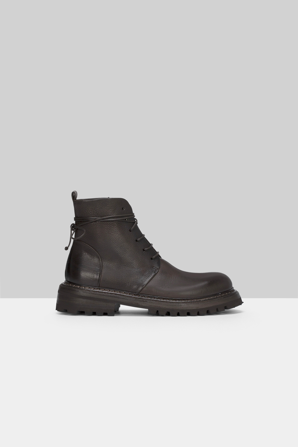 Carrucola Dark Brown Leather Combat Boots