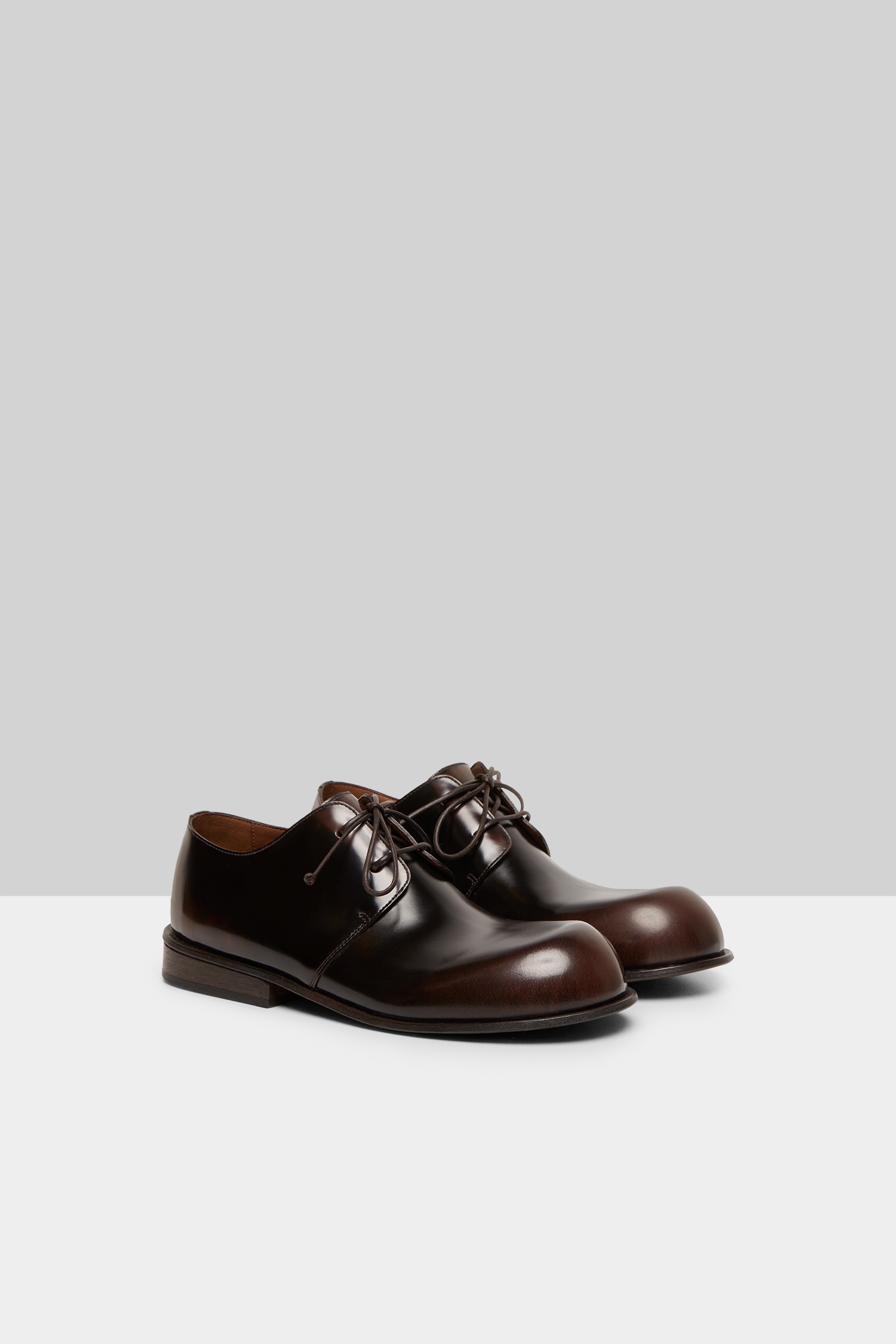 Muso Dark Brown-Brown Leather Derby Shoes