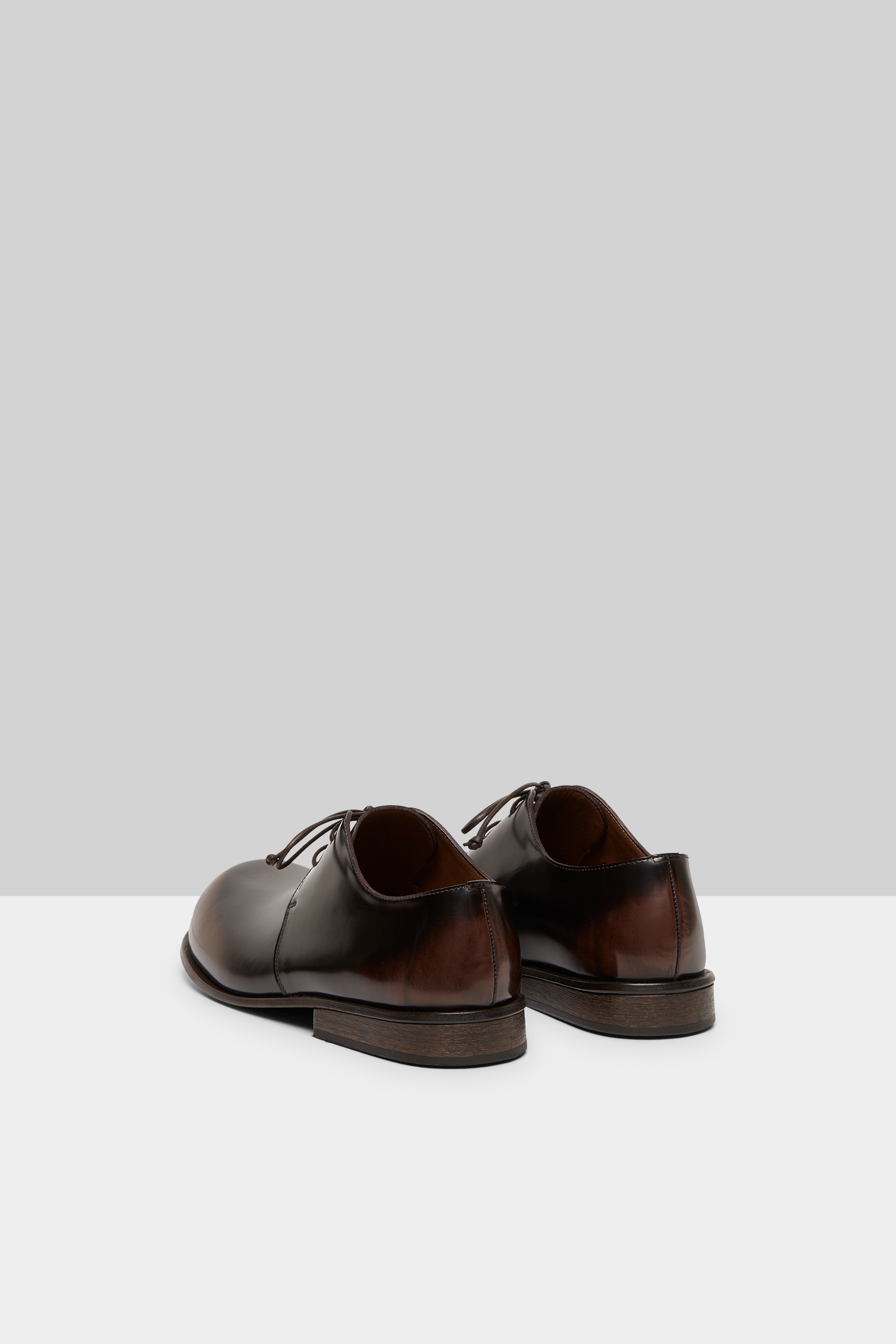 Muso Dark Brown-Brown Leather Derby Shoes