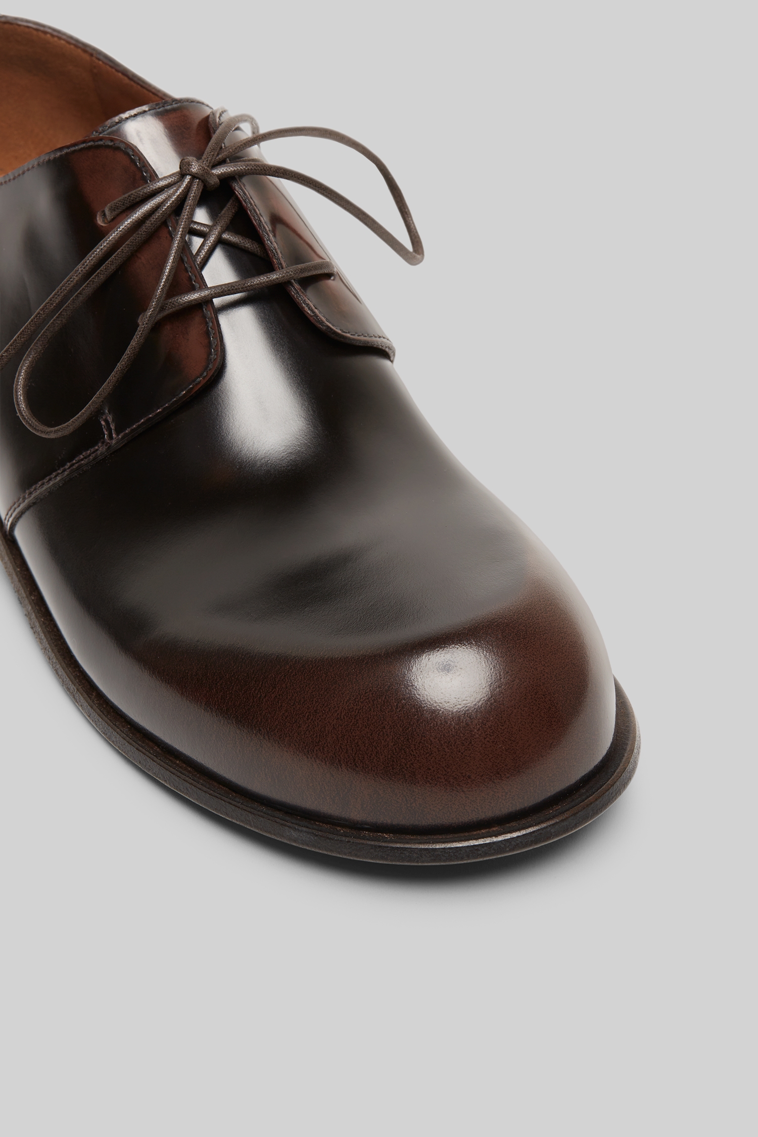 Muso Dark Brown-Brown Leather Derby Shoes