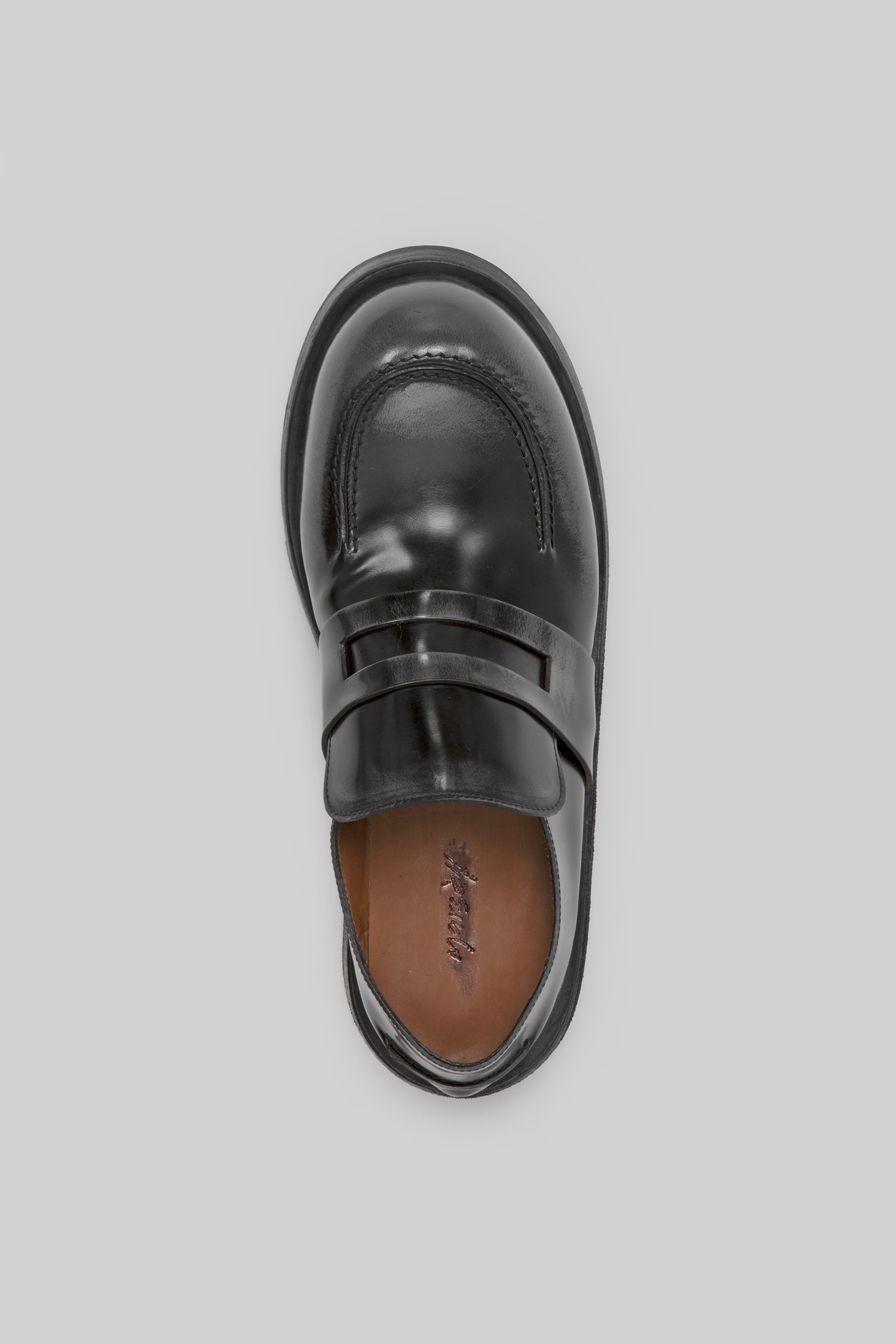 Musona Black-Lead Leather Loafers