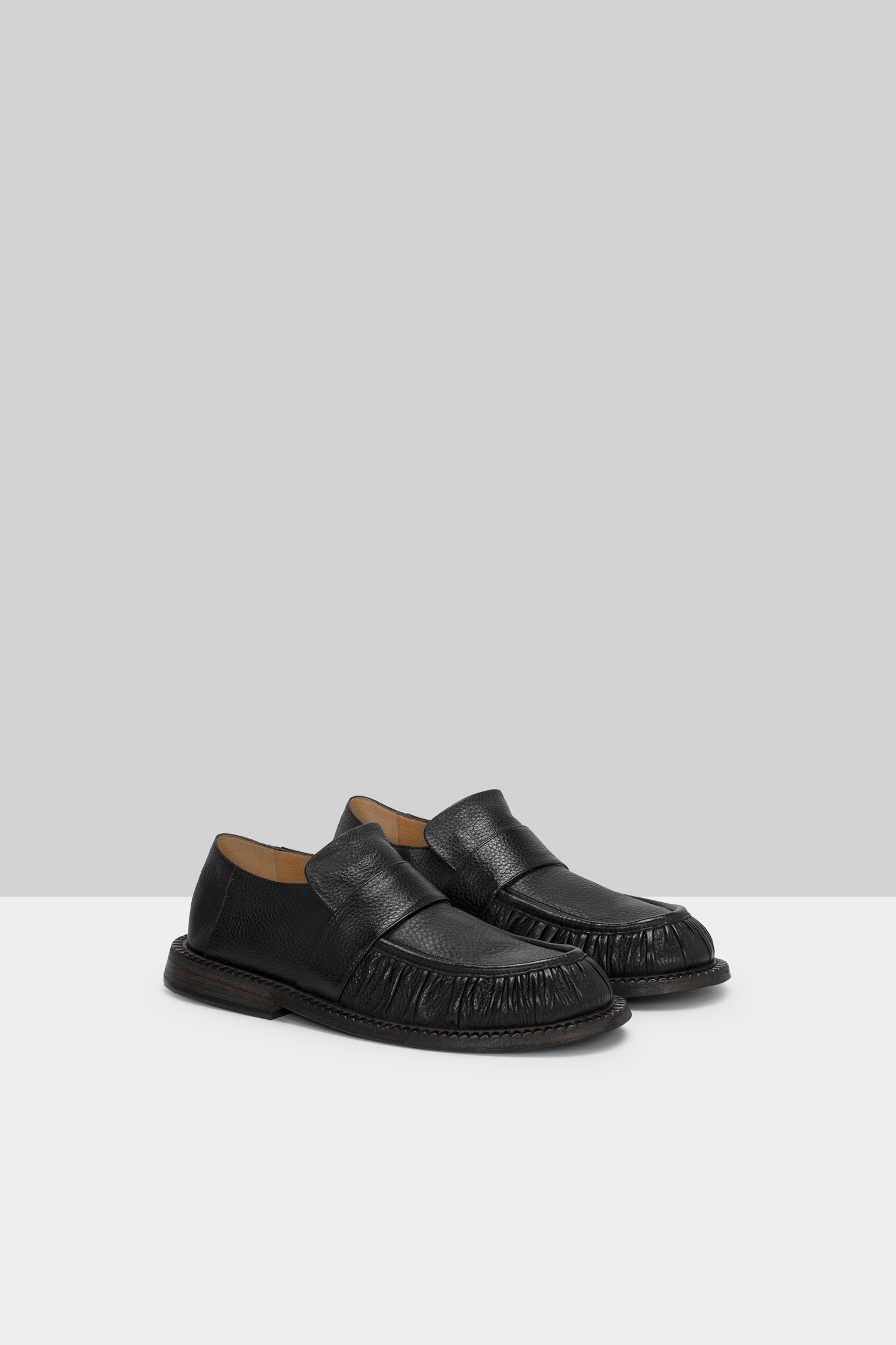 Alluce Estiva Black Leather Loafers