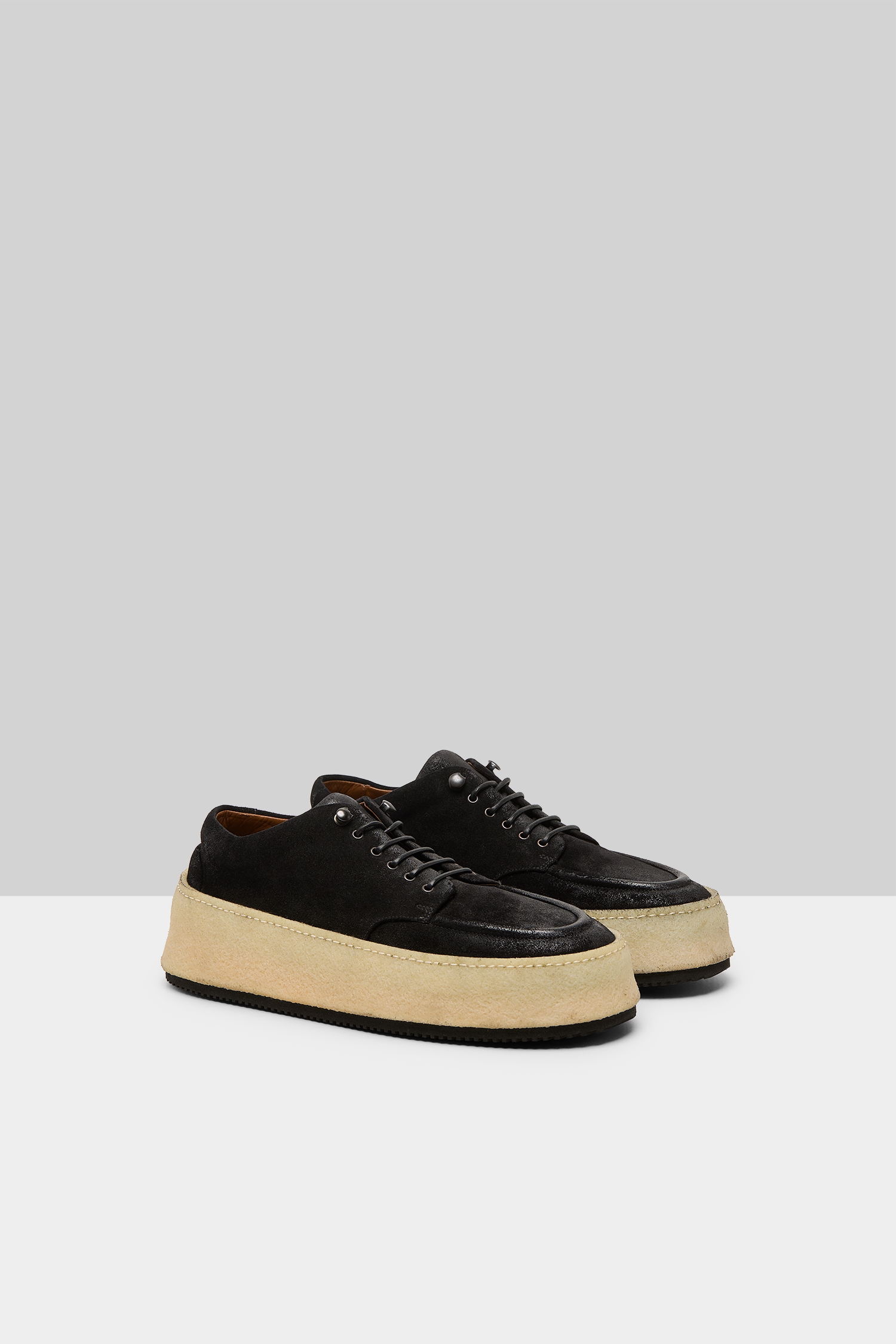 Parapana Black Suede Derby Shoes