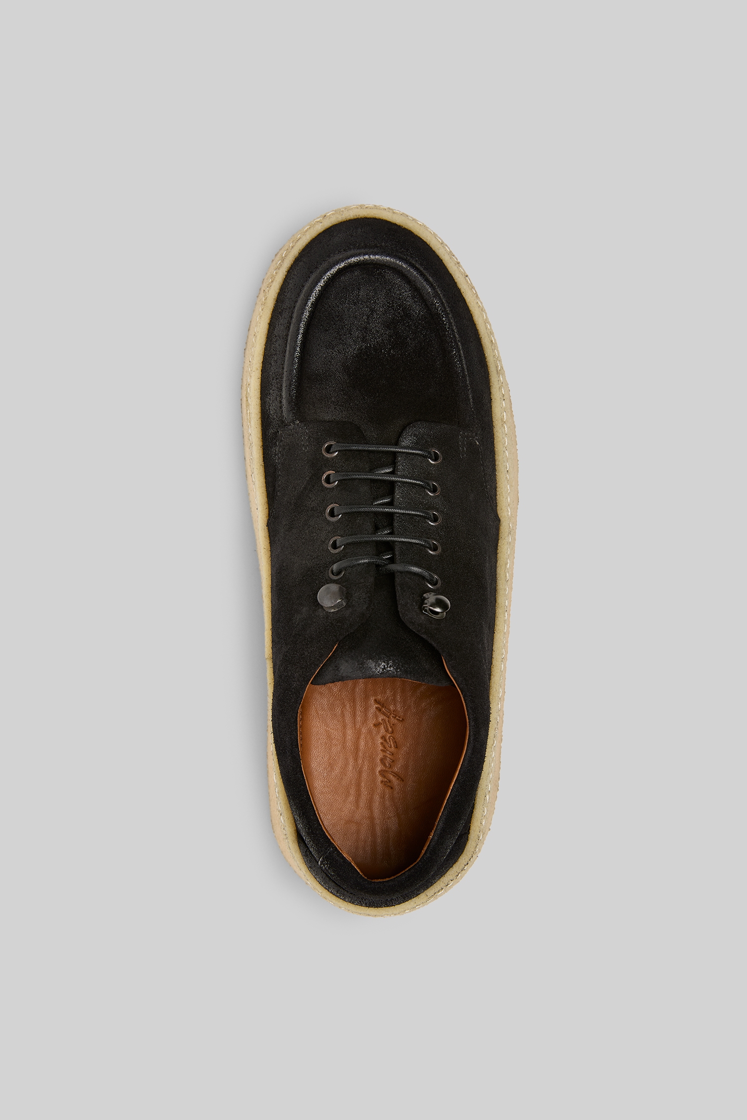 Parapana Black Suede Derby Shoes