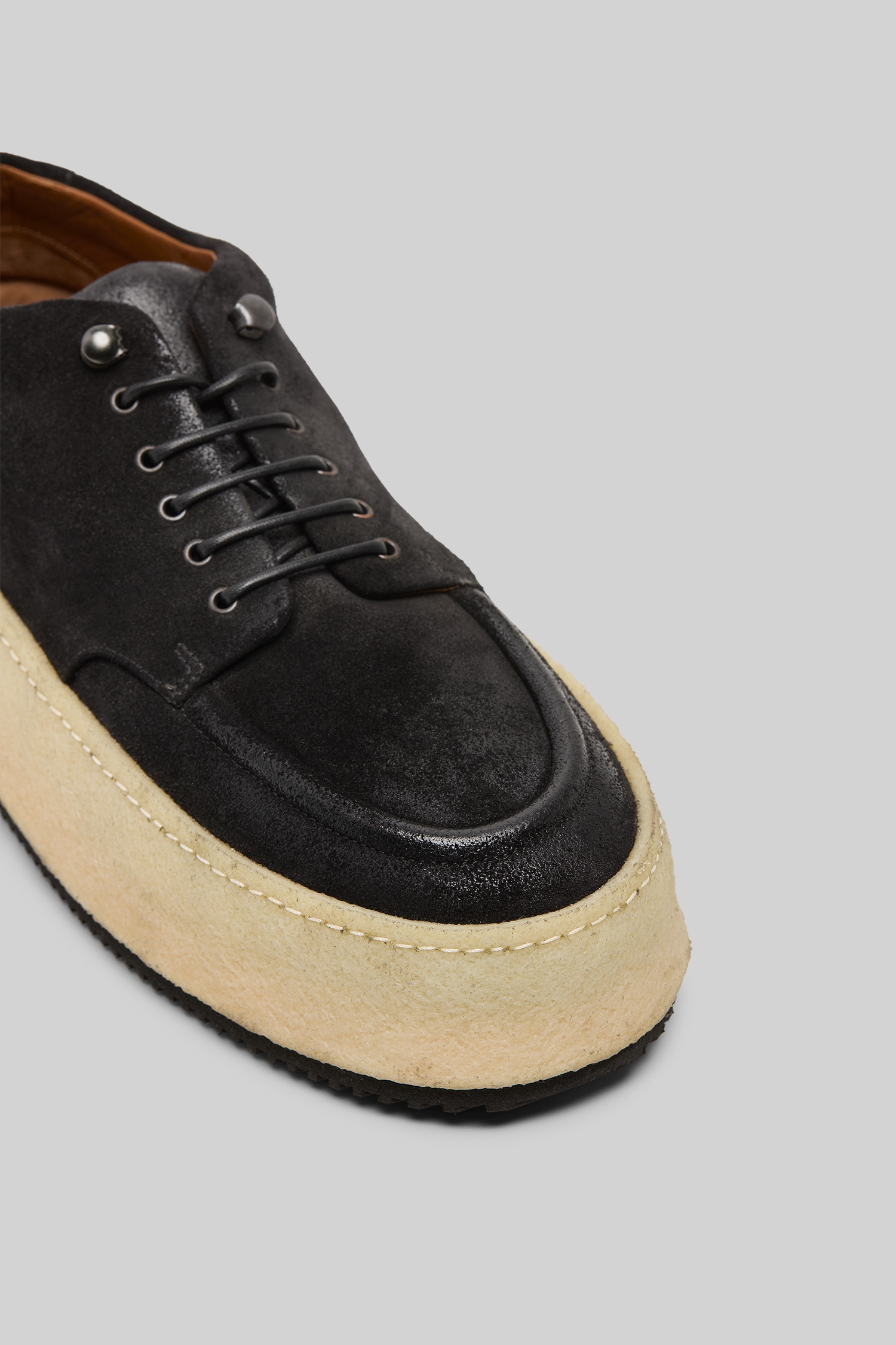 Parapana Black Suede Derby Shoes