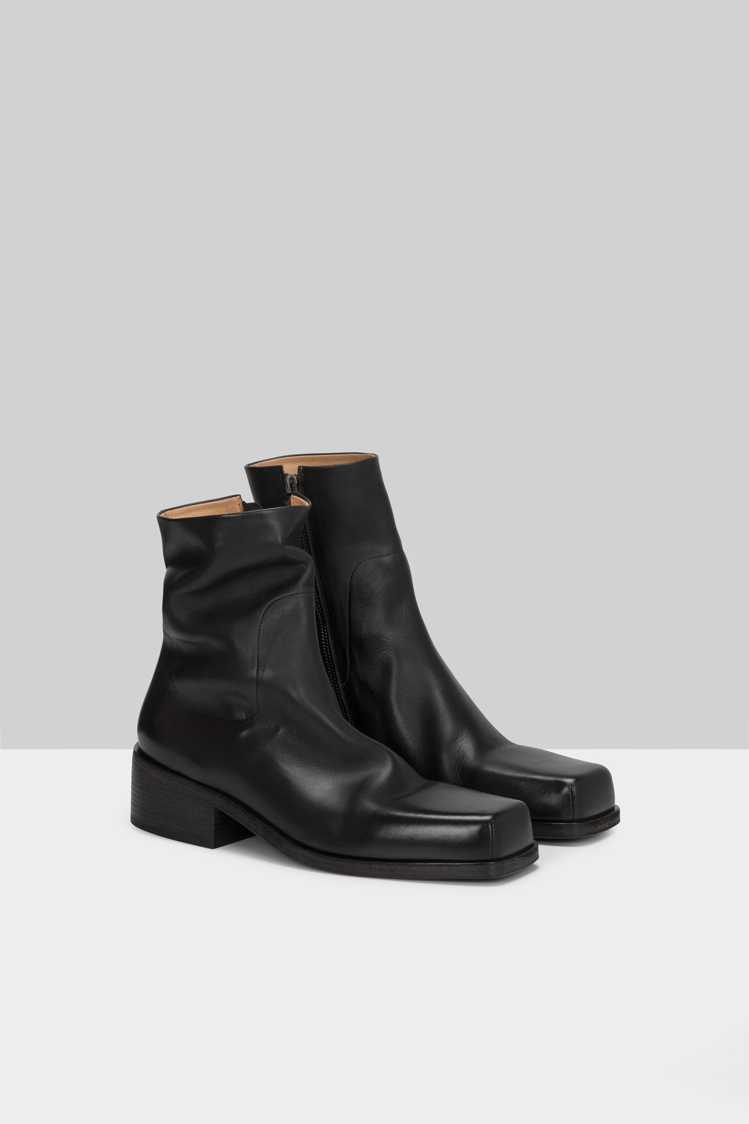 Cassello Black Leather Ankle Boots