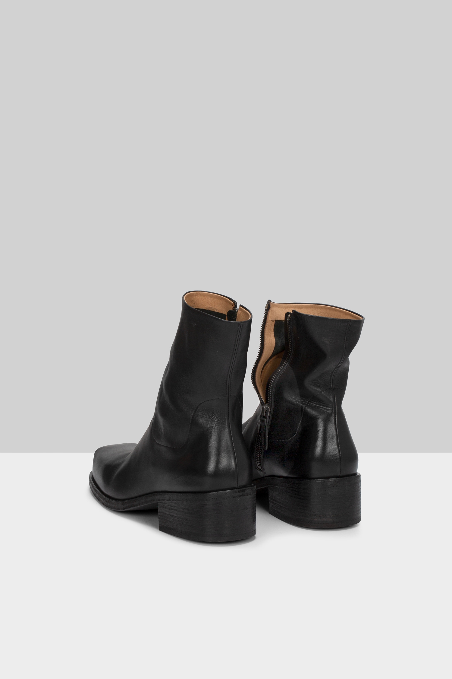 Cassello Black Leather Ankle Boots