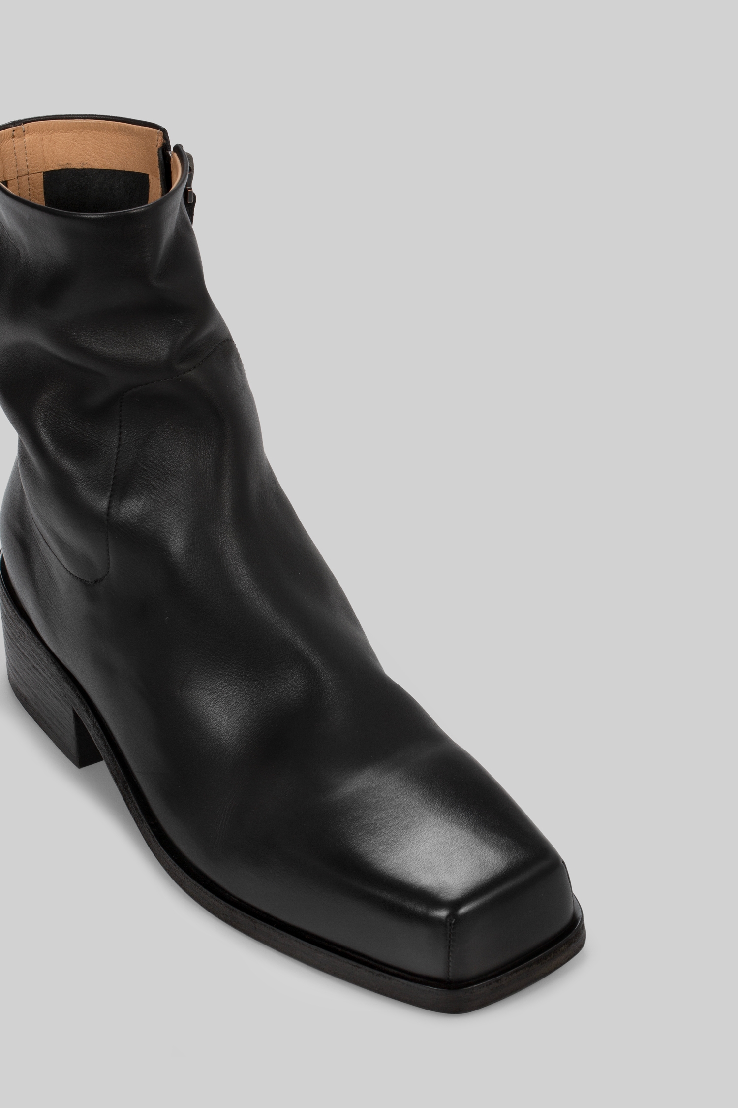 Cassello Black Leather Ankle Boots