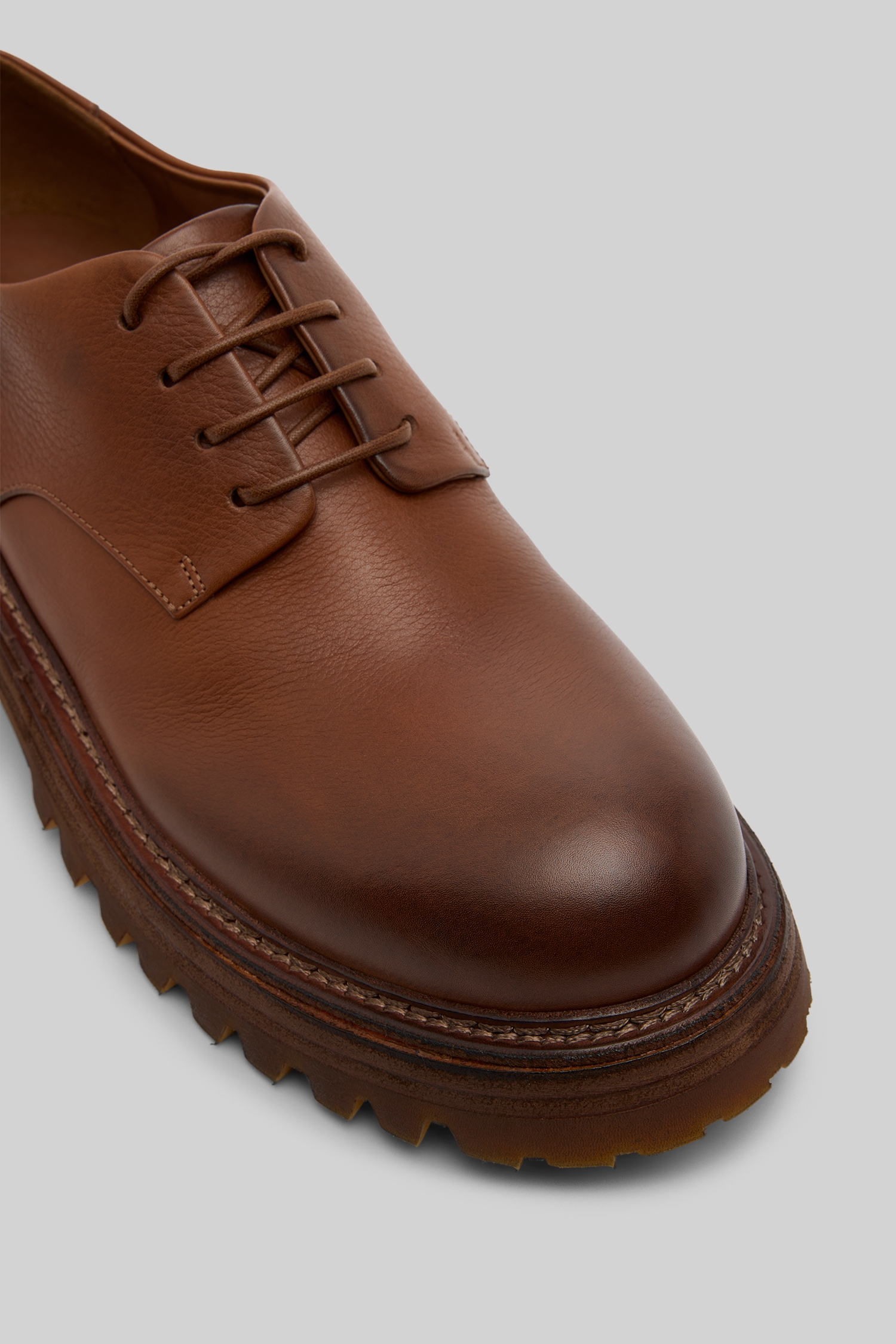 Carrucola Basalt Leather Derby Shoes