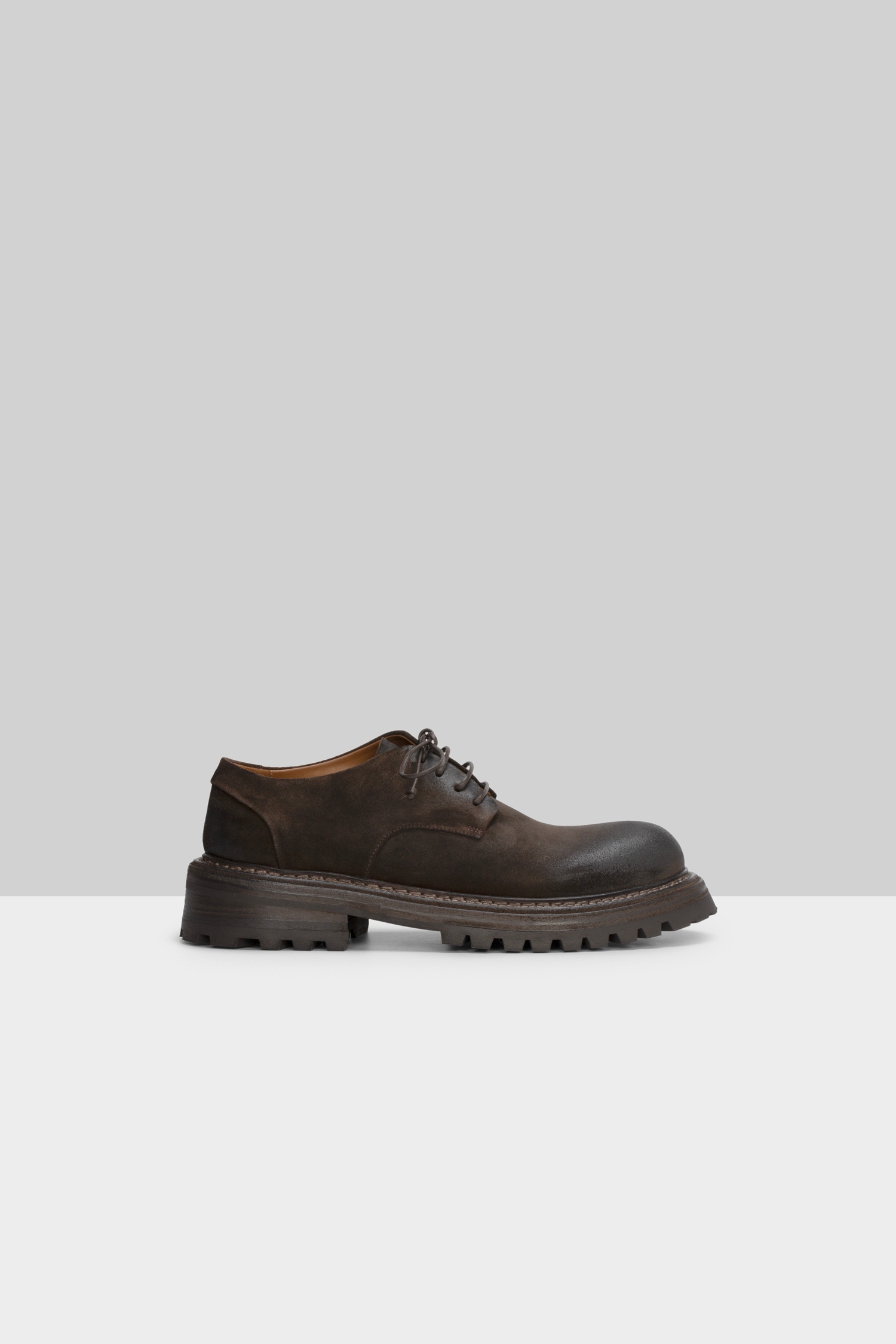 Carrucola Dark Brown Suede Derby Shoes
