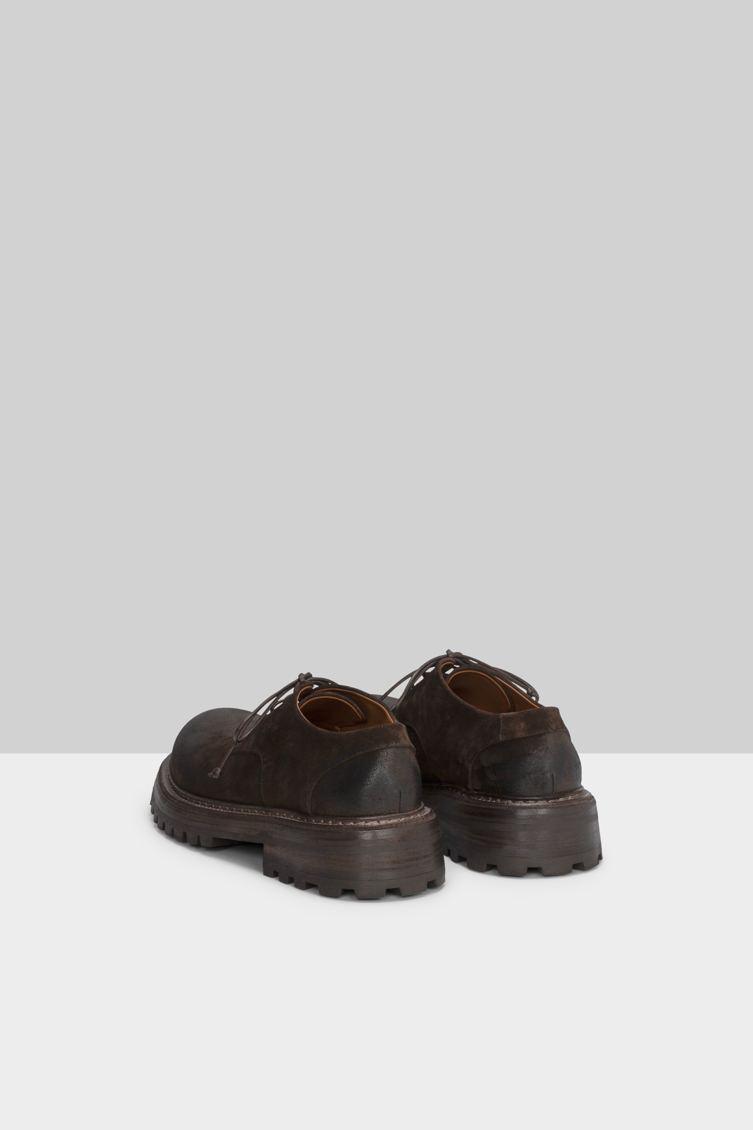 Carrucola Dark Brown Suede Derby Shoes