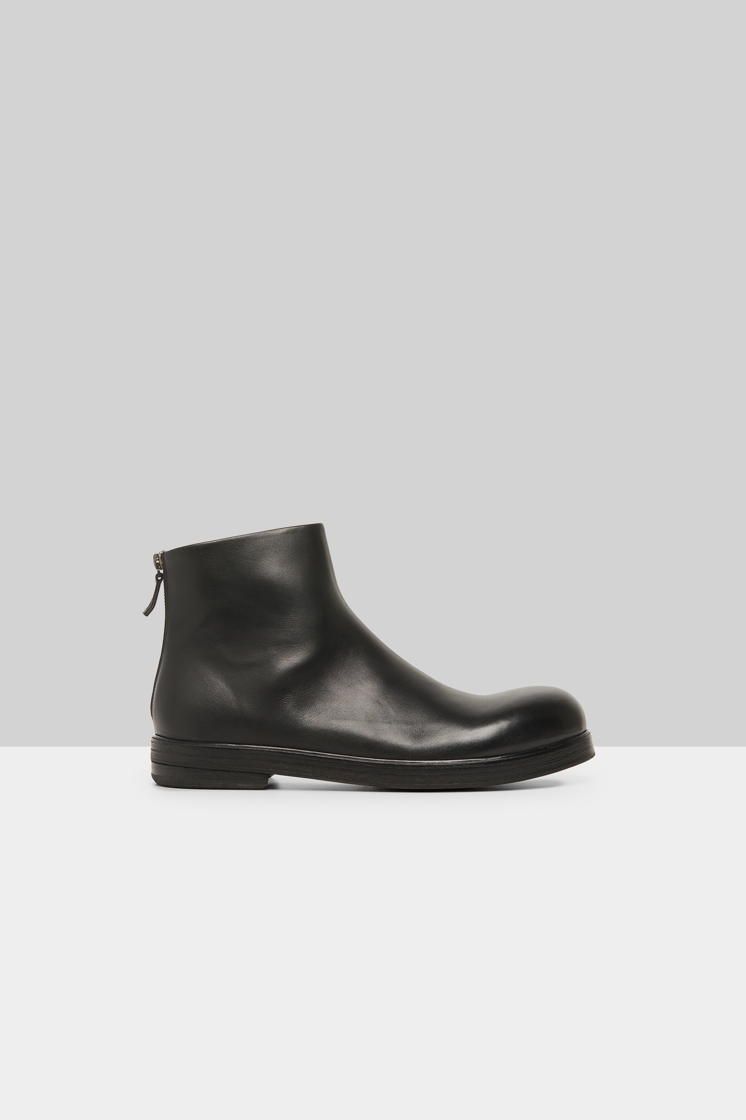 Zucca Zeppa Black Leather Ankle Boots