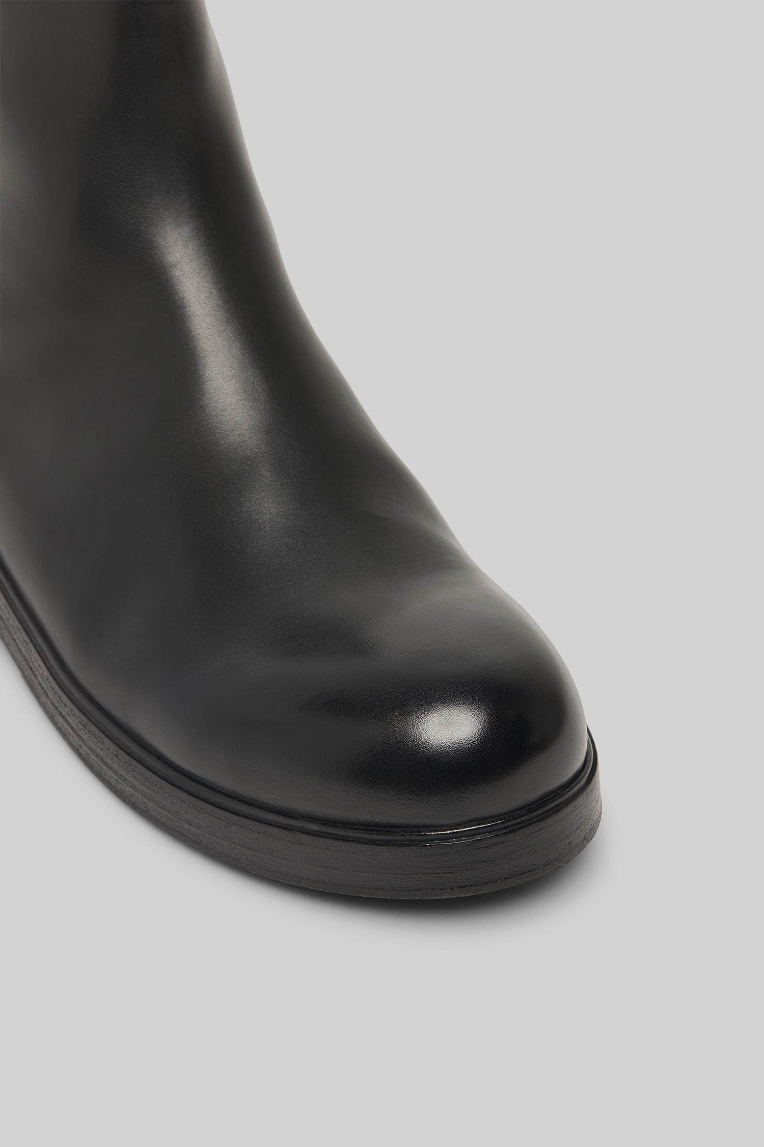 Zucca Zeppa Black Leather Ankle Boots