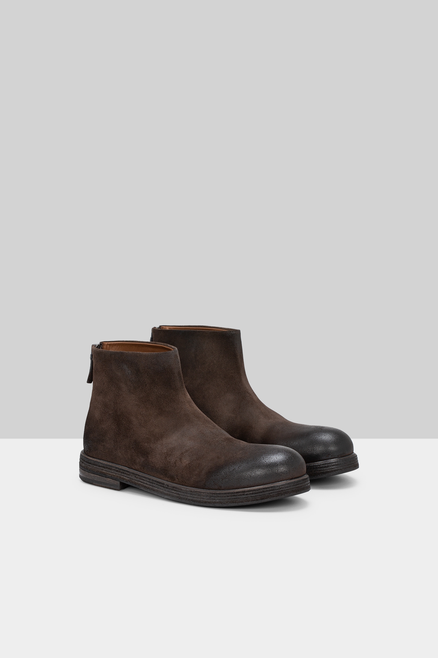 Zucca Zeppa Dark Brown Suede Ankle Boots