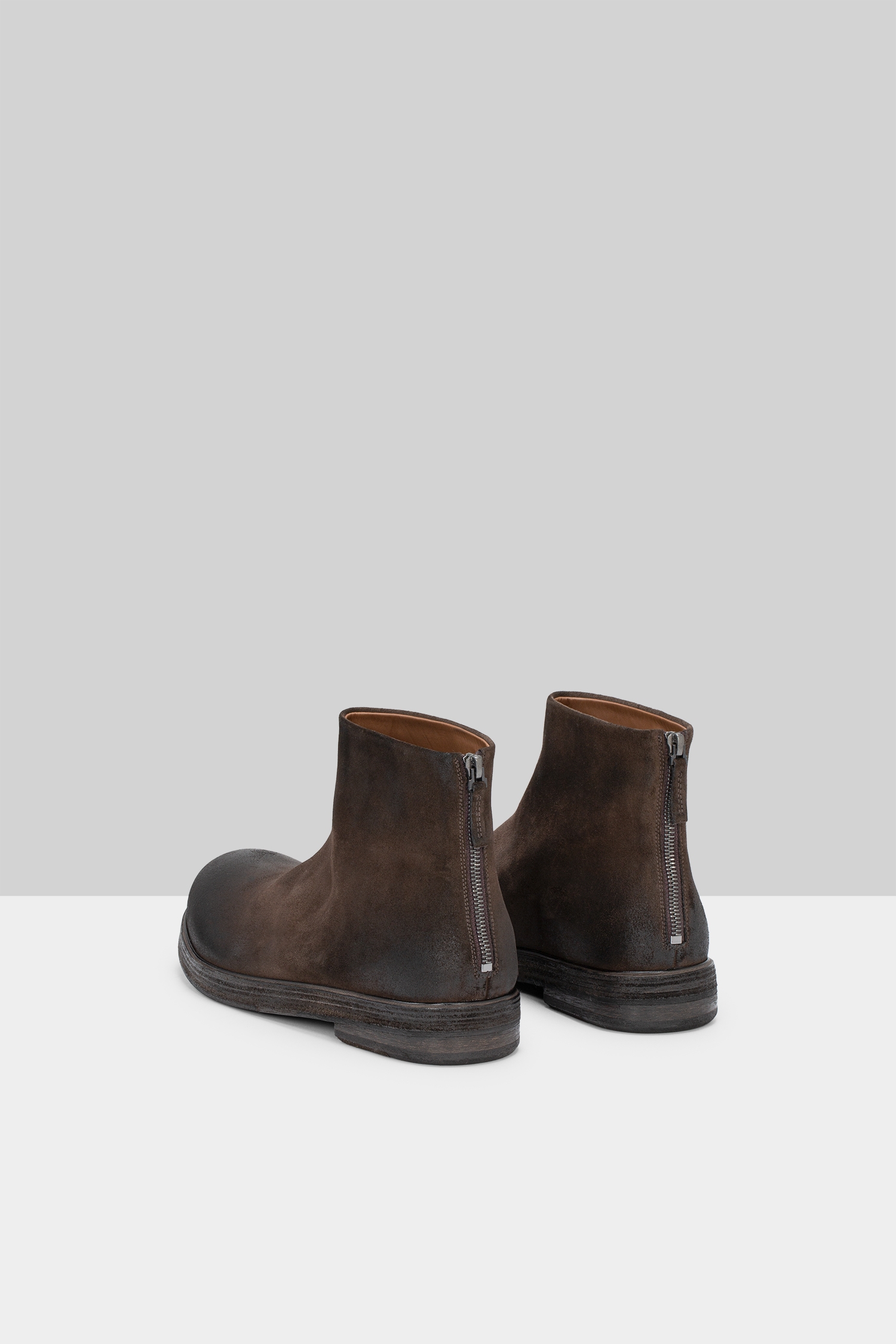Zucca Zeppa Dark Brown Suede Ankle Boots