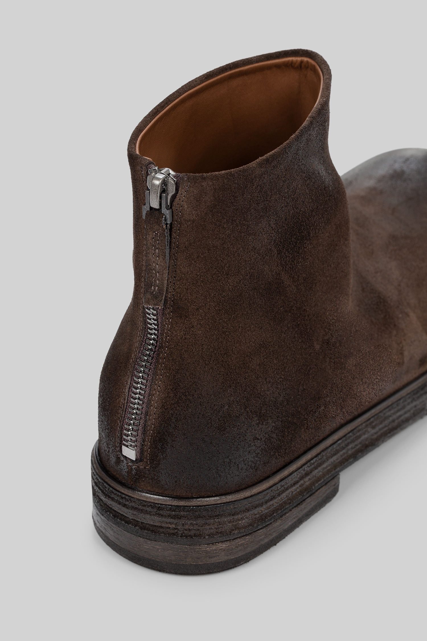 Zucca Zeppa Dark Brown Suede Ankle Boots