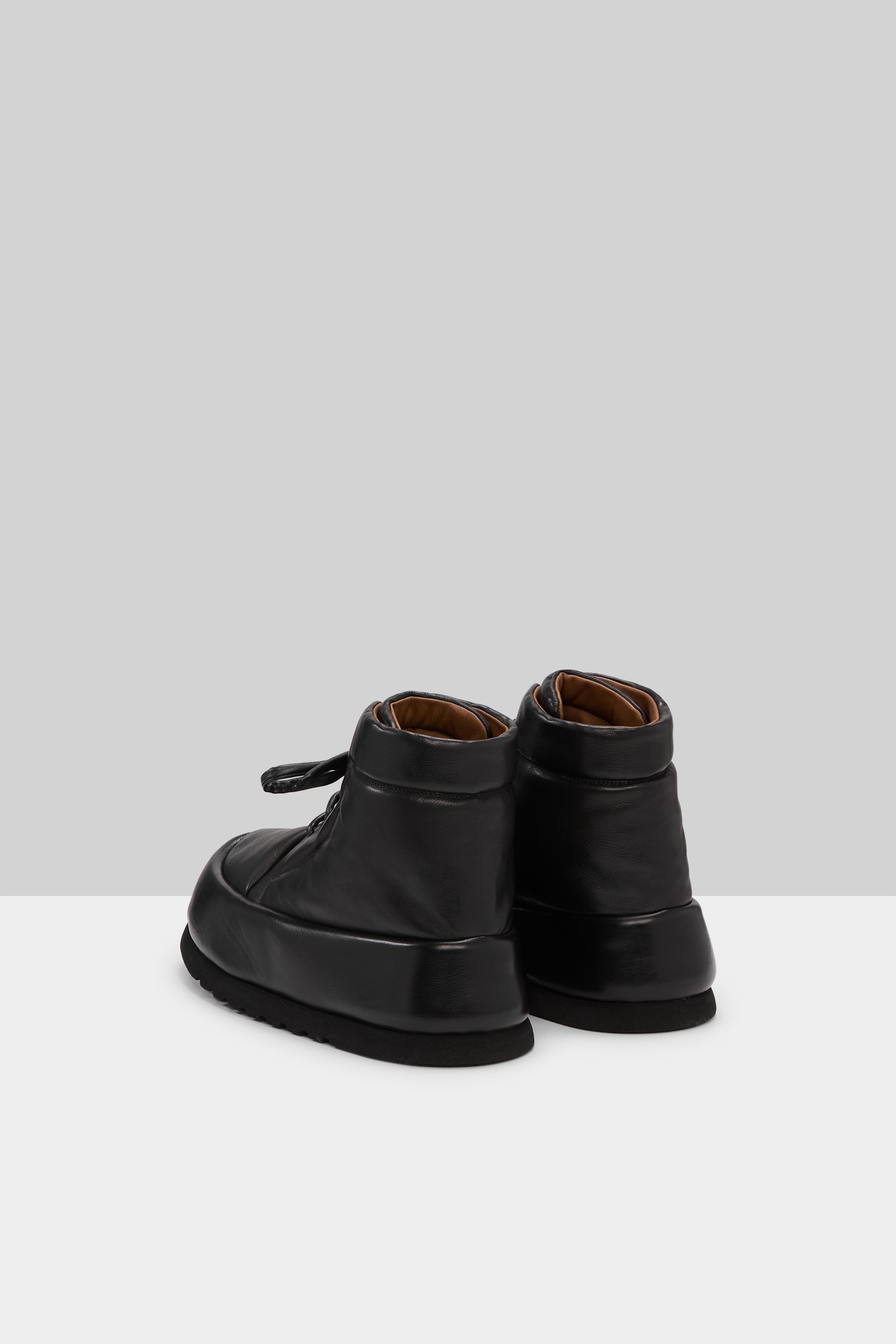 Bombo Black Leather Ankle Boots