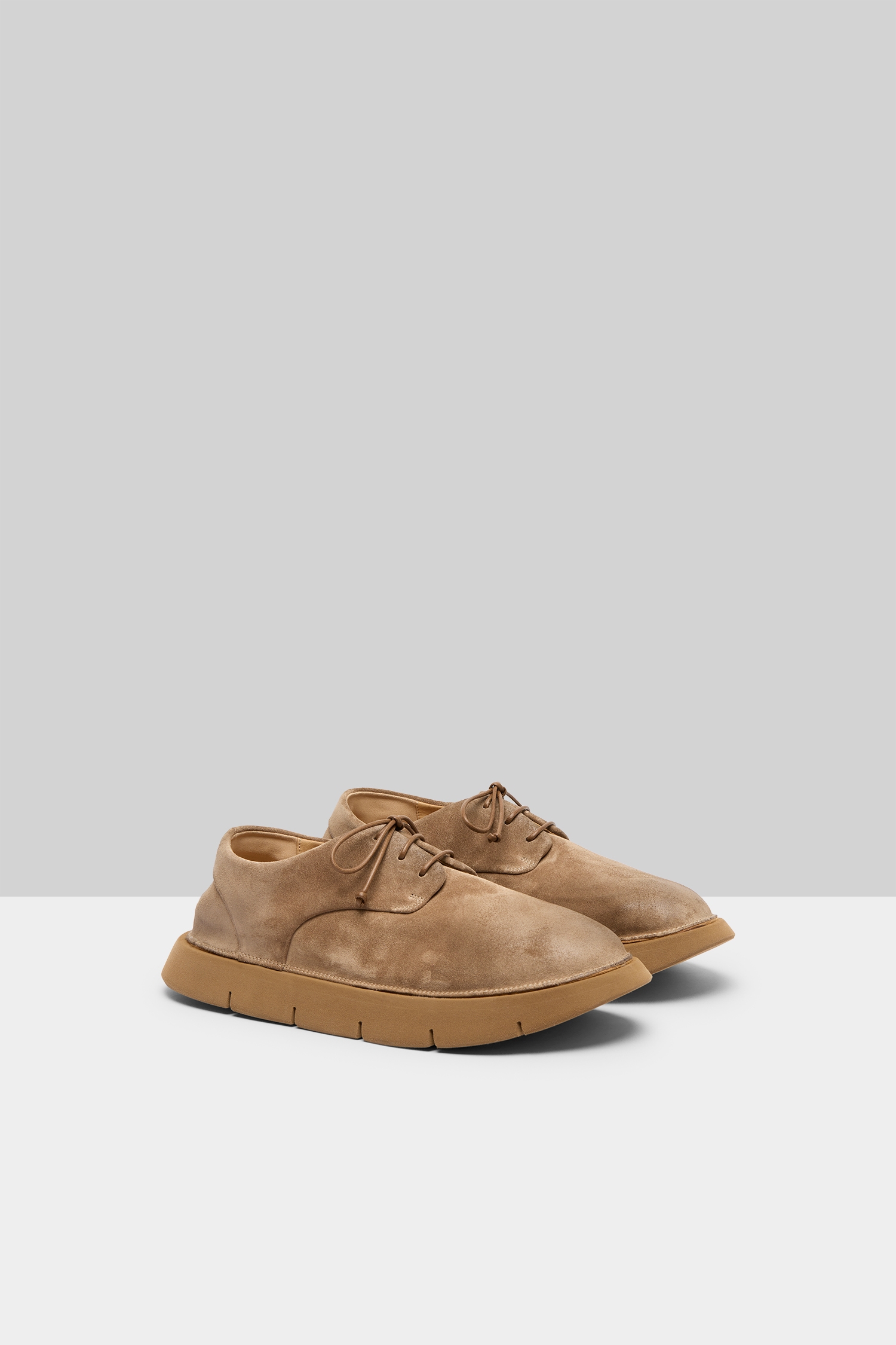 Intagliata Hazelnut Suede Derby Shoes