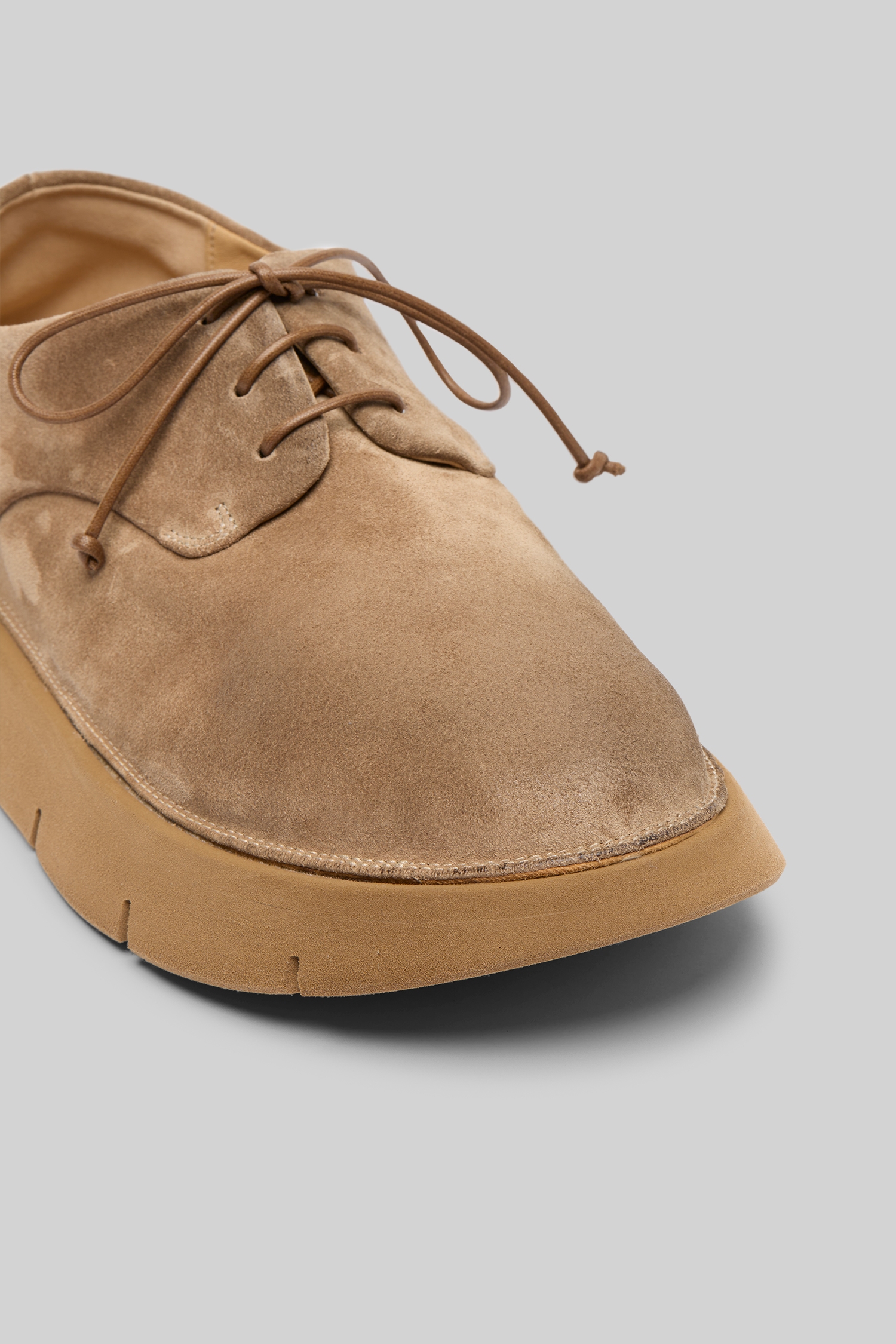 Intagliata Hazelnut Suede Derby Shoes