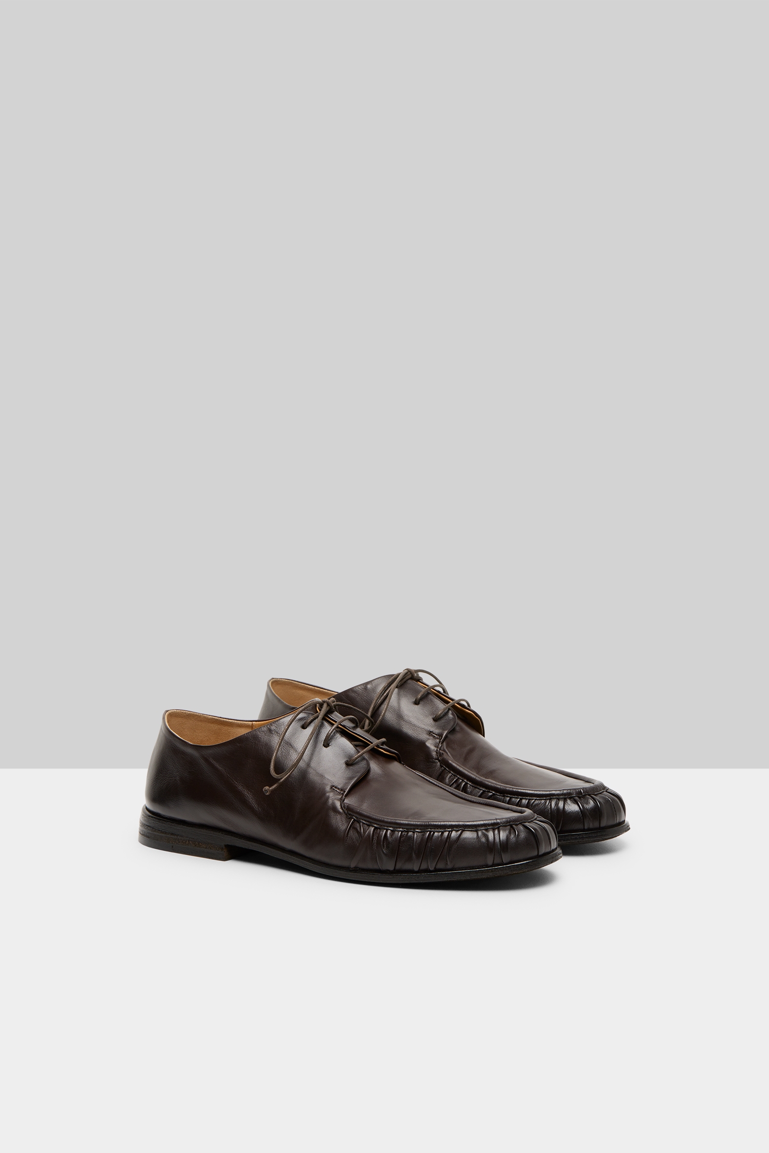 Mocassino Dark Brown Leather Derby Shoes