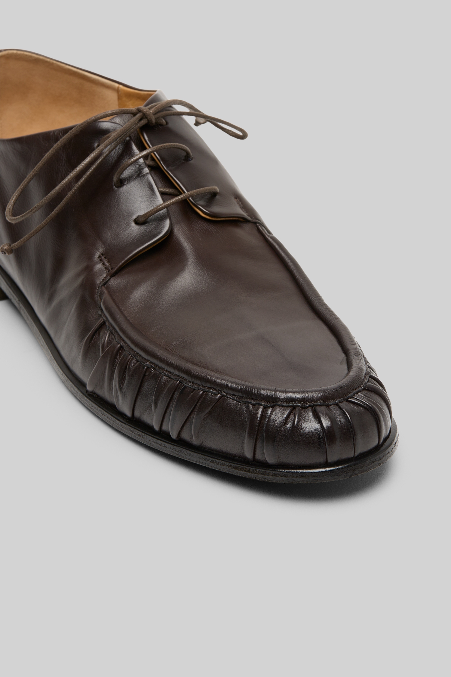 Mocassino Dark Brown Leather Derby Shoes