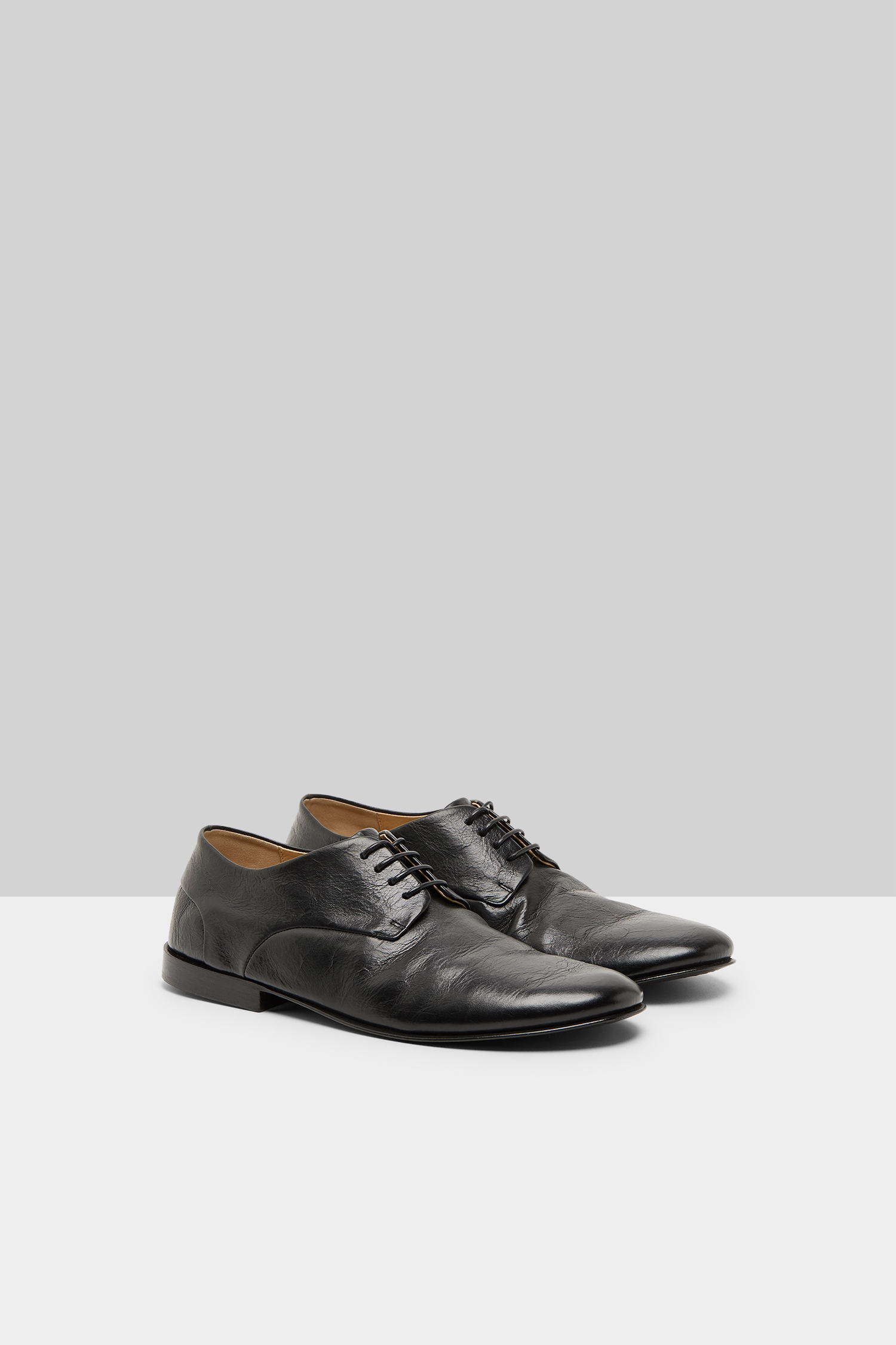 Stucco Black Derby Shoes