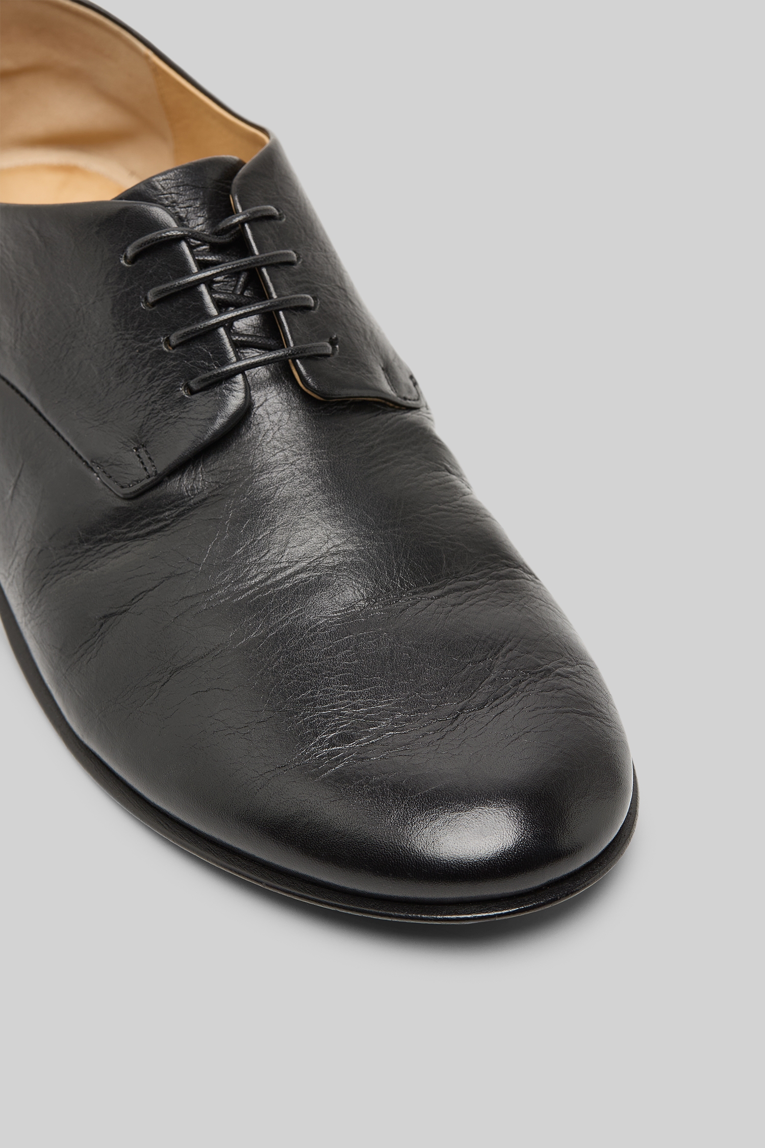 Stucco Black Derby Shoes