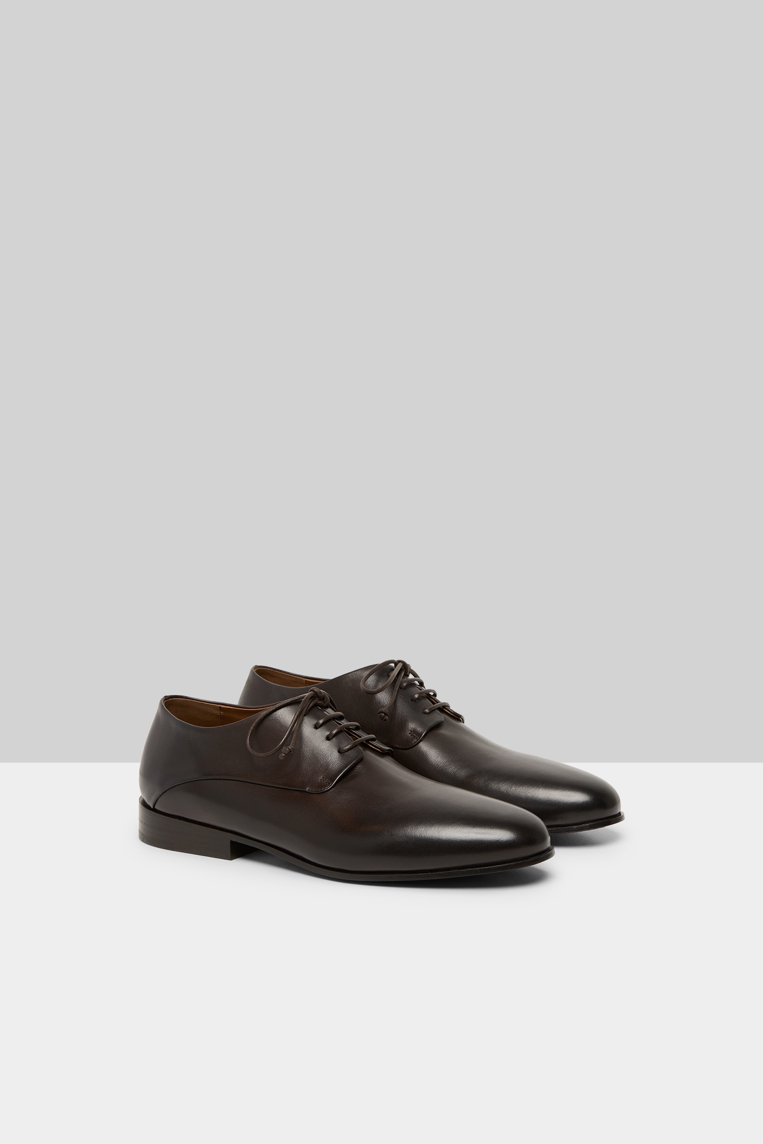 Codina Dark Brown Leather Derby Shoes