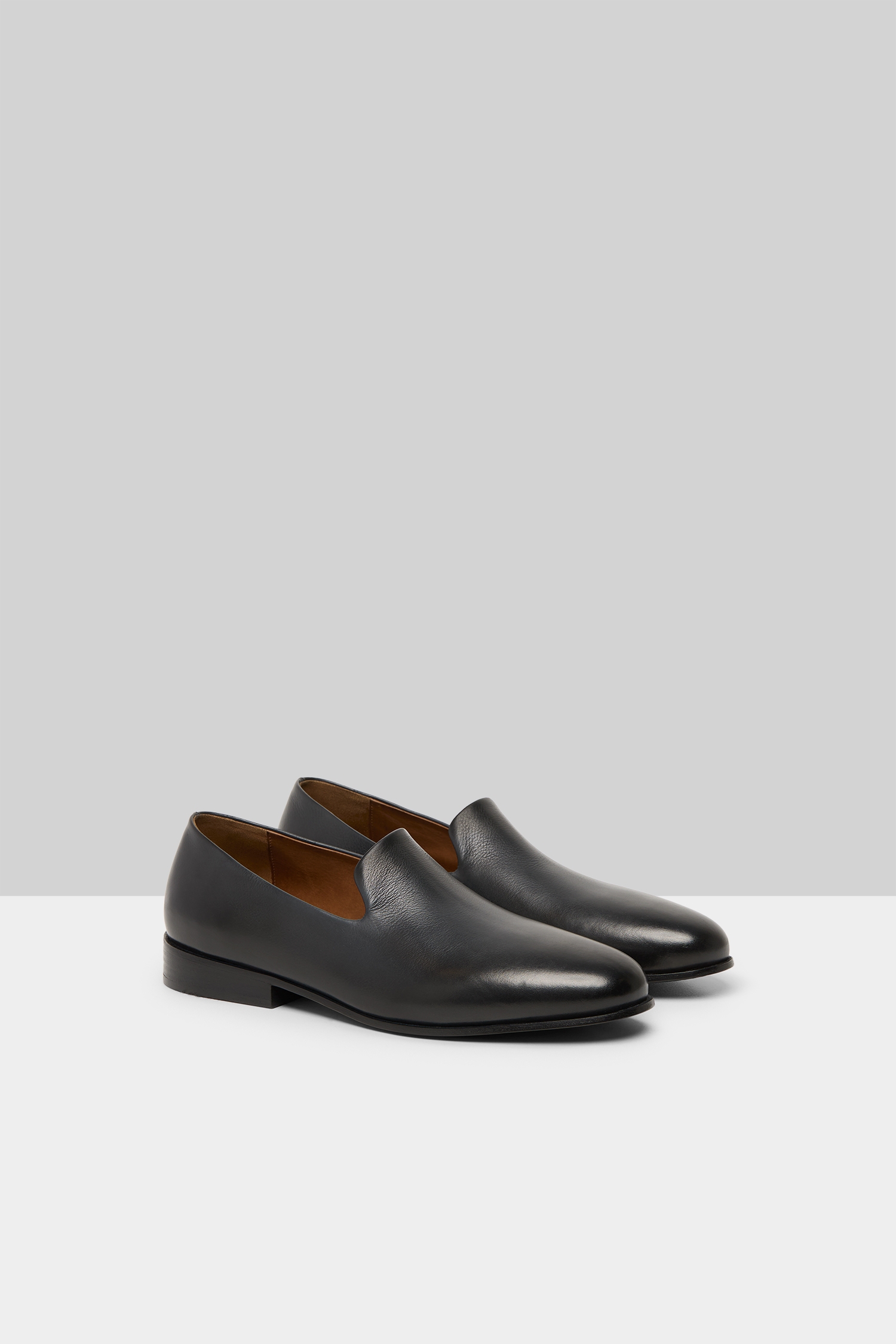 Codina Midnight Blue Leather Slip On Shoes