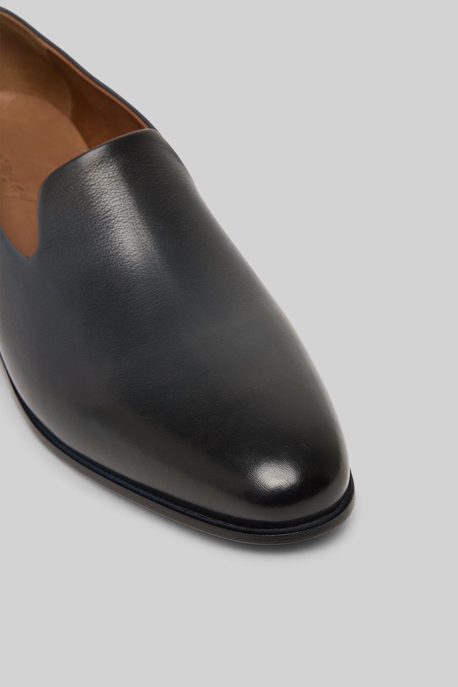 Codina Midnight Blue Leather Slip On Shoes
