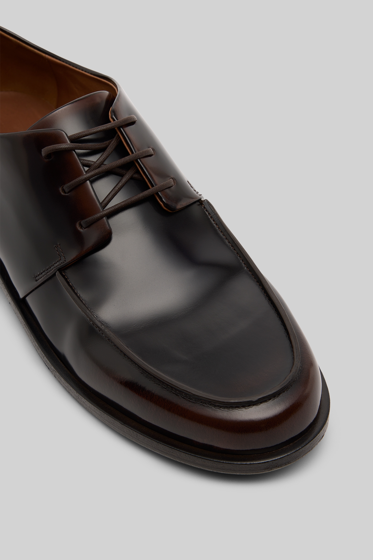Mocasso Dark Brown-Brown Leather Derby Shoes