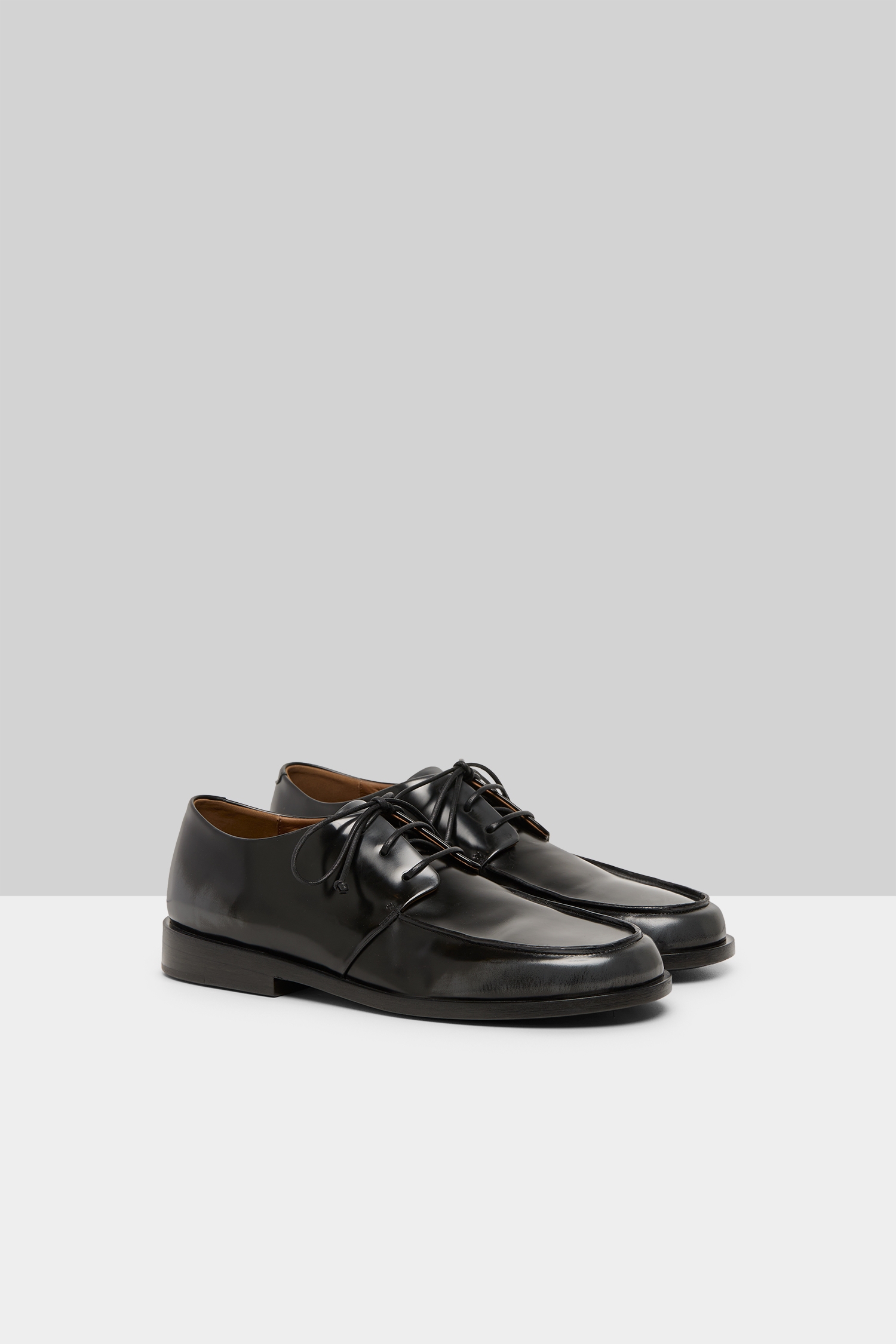 Mocasso Black-Lead Leather Derby Shoes