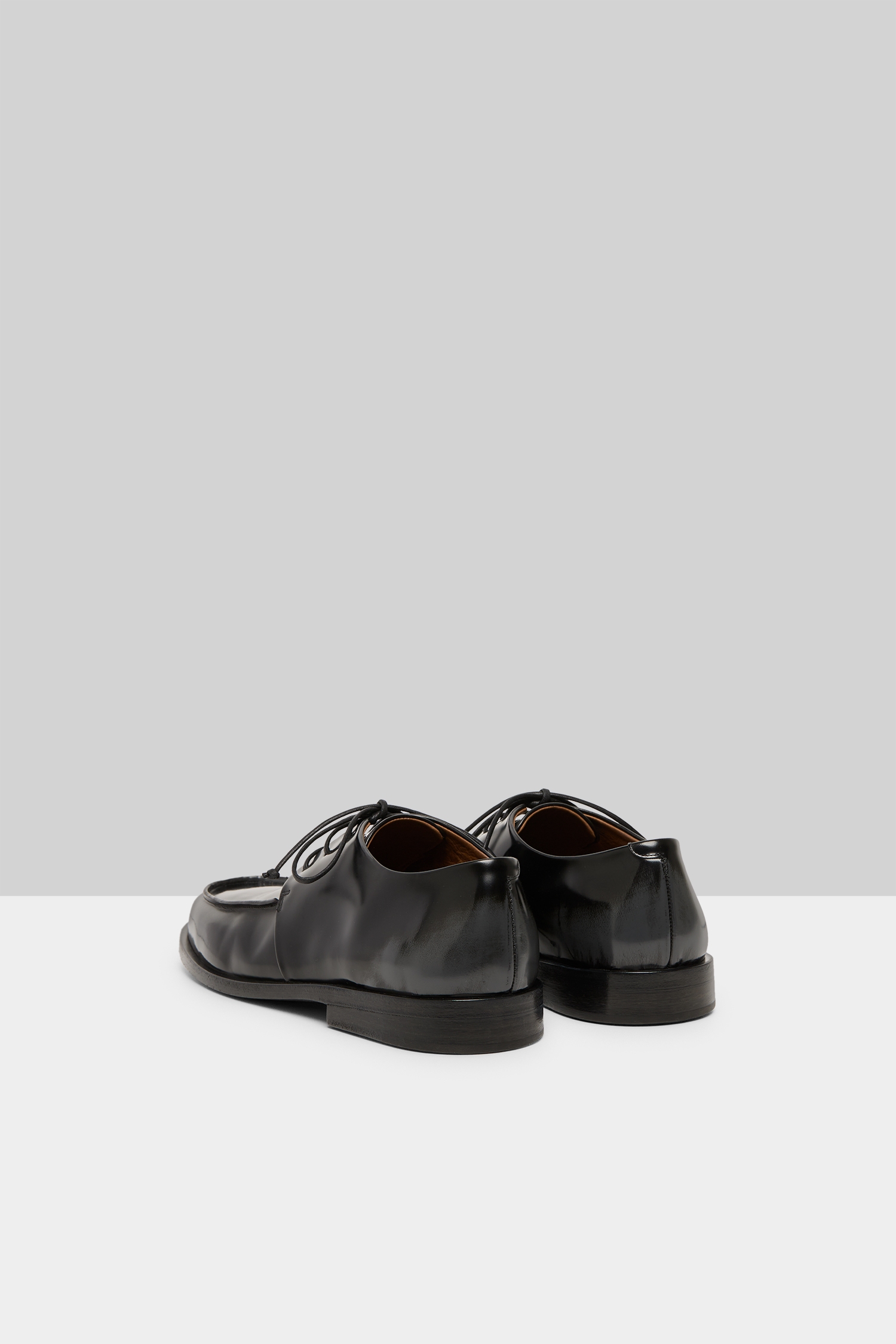 Mocasso Black-Lead Leather Derby Shoes
