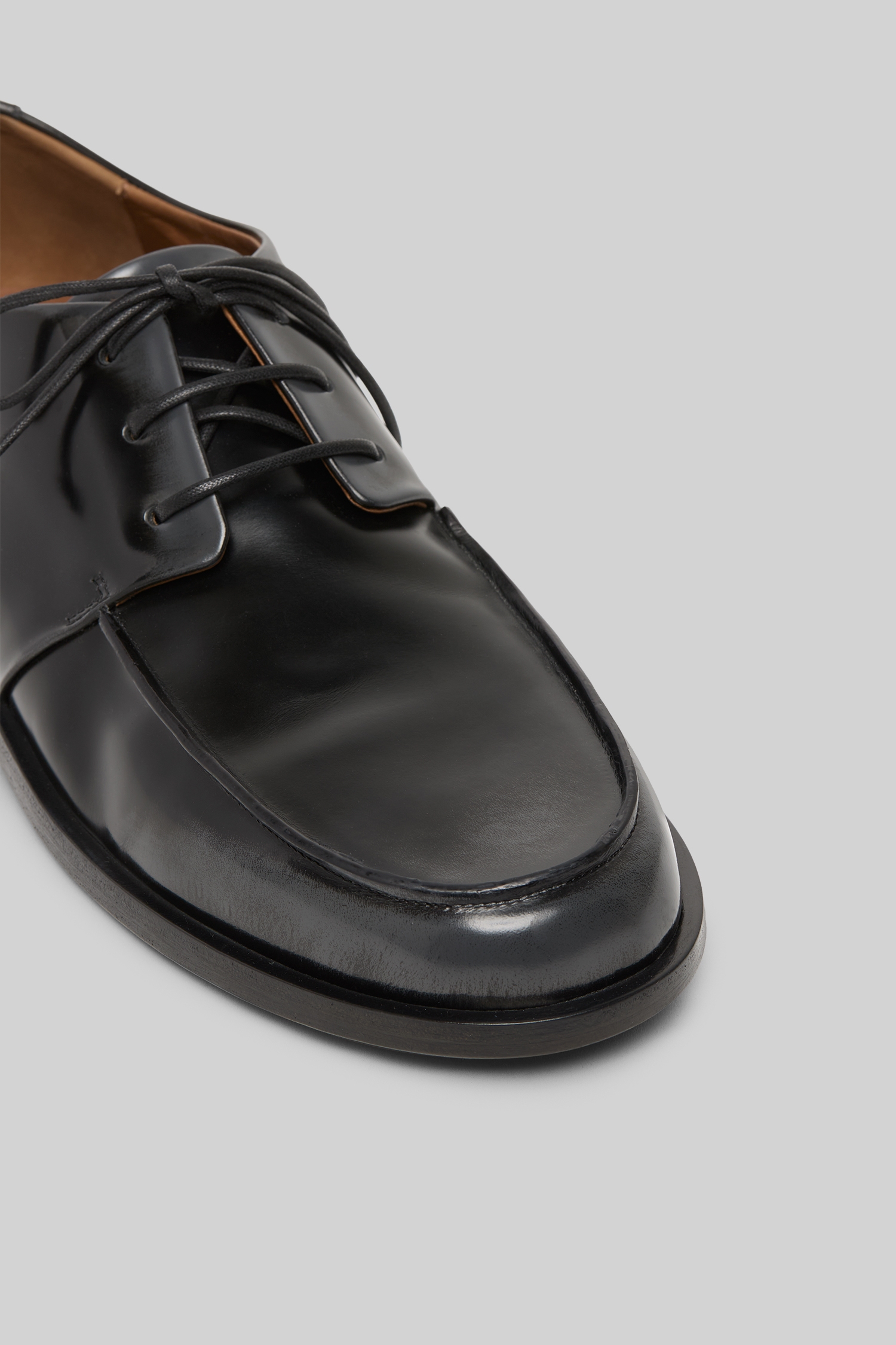 Mocasso Black-Lead Leather Derby Shoes