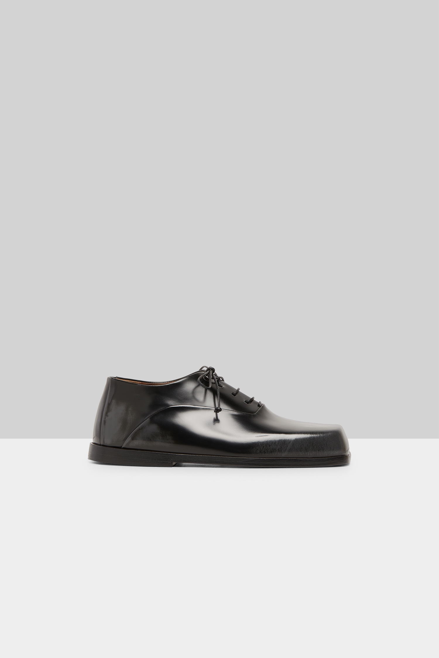 Musetto Black-Lead Leather Derby Shoes