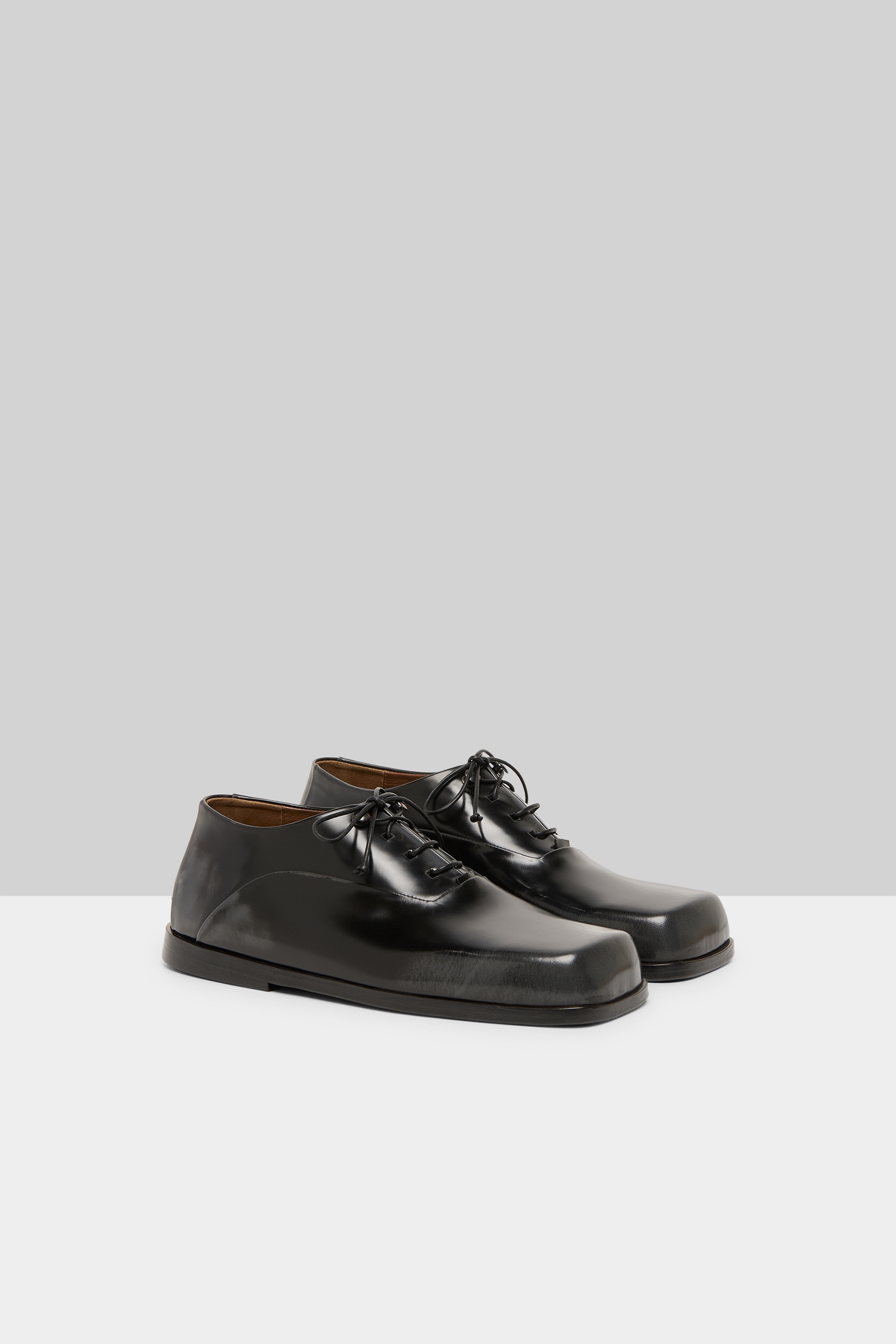 Musetto Black-Lead Leather Derby Shoes