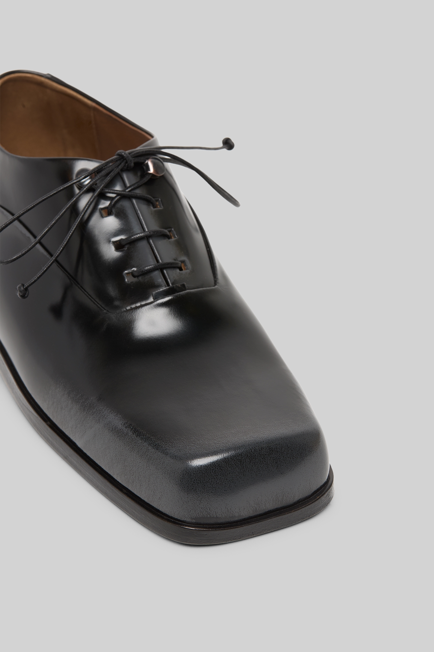 Musetto Black-Lead Leather Derby Shoes