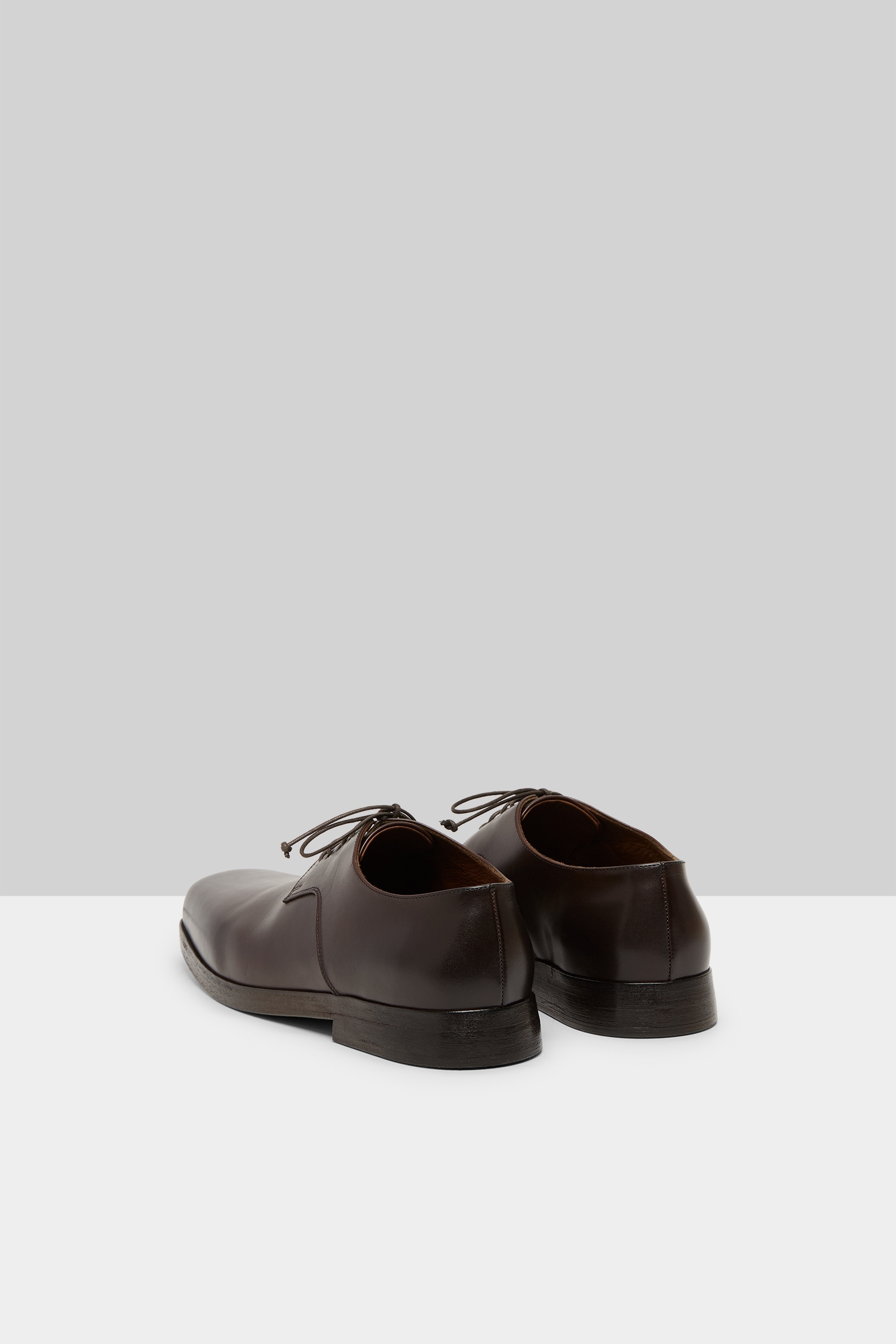 Parapetto Chocolate Leather Derby Shoes