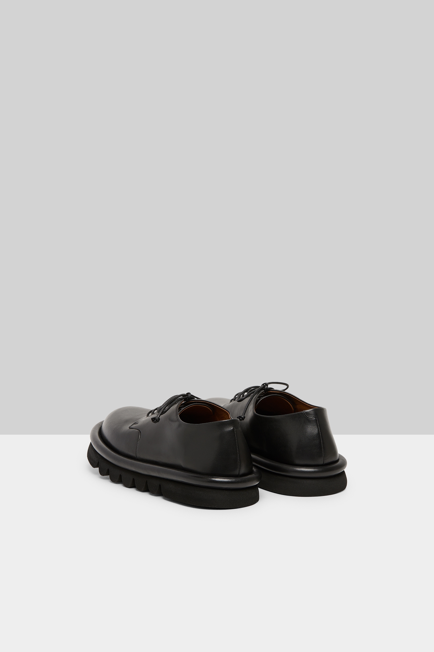 Tonde Black Leather Derby Shoes