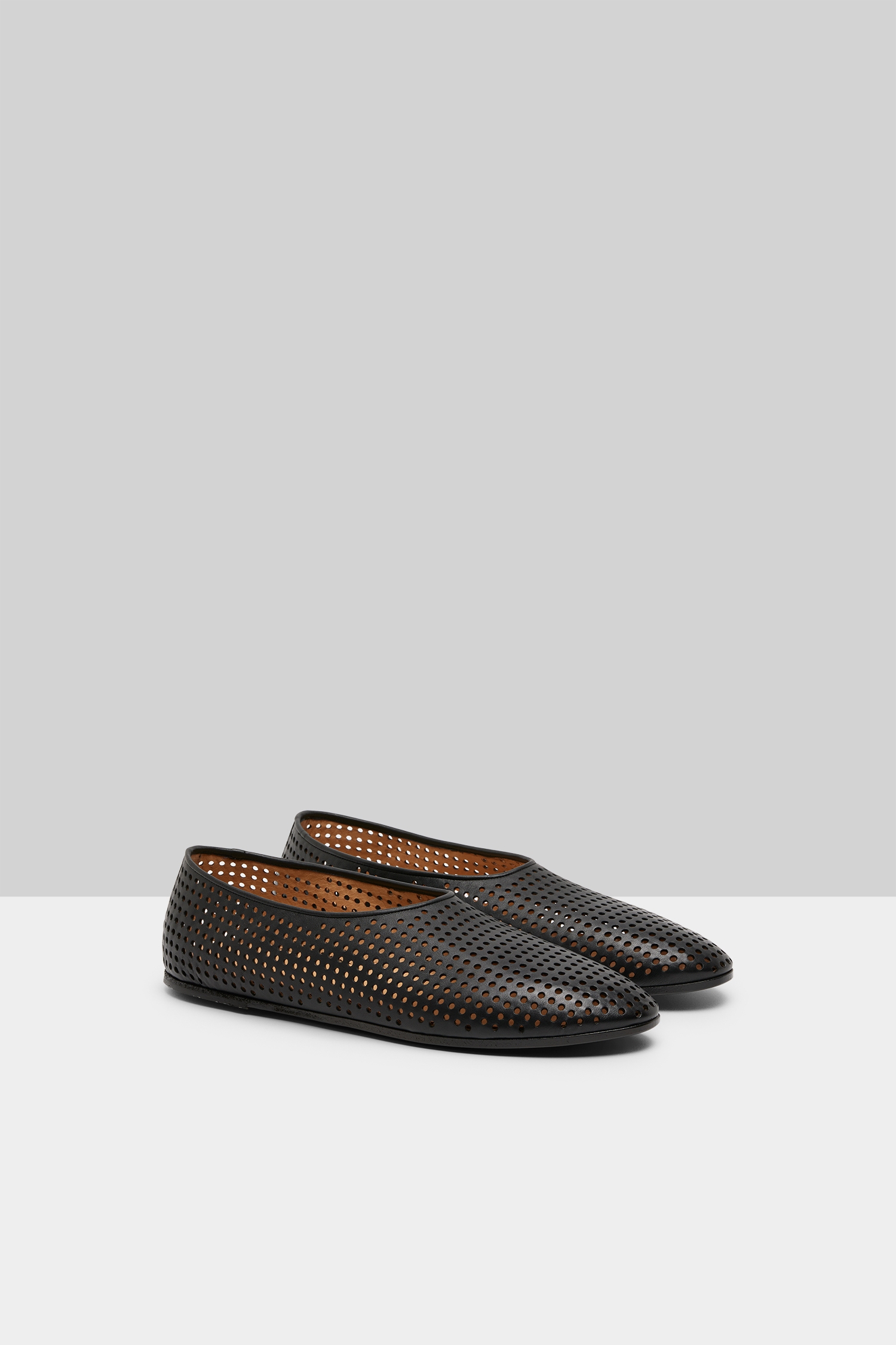 Coltellaccio Forata Black Ballerina Shoes