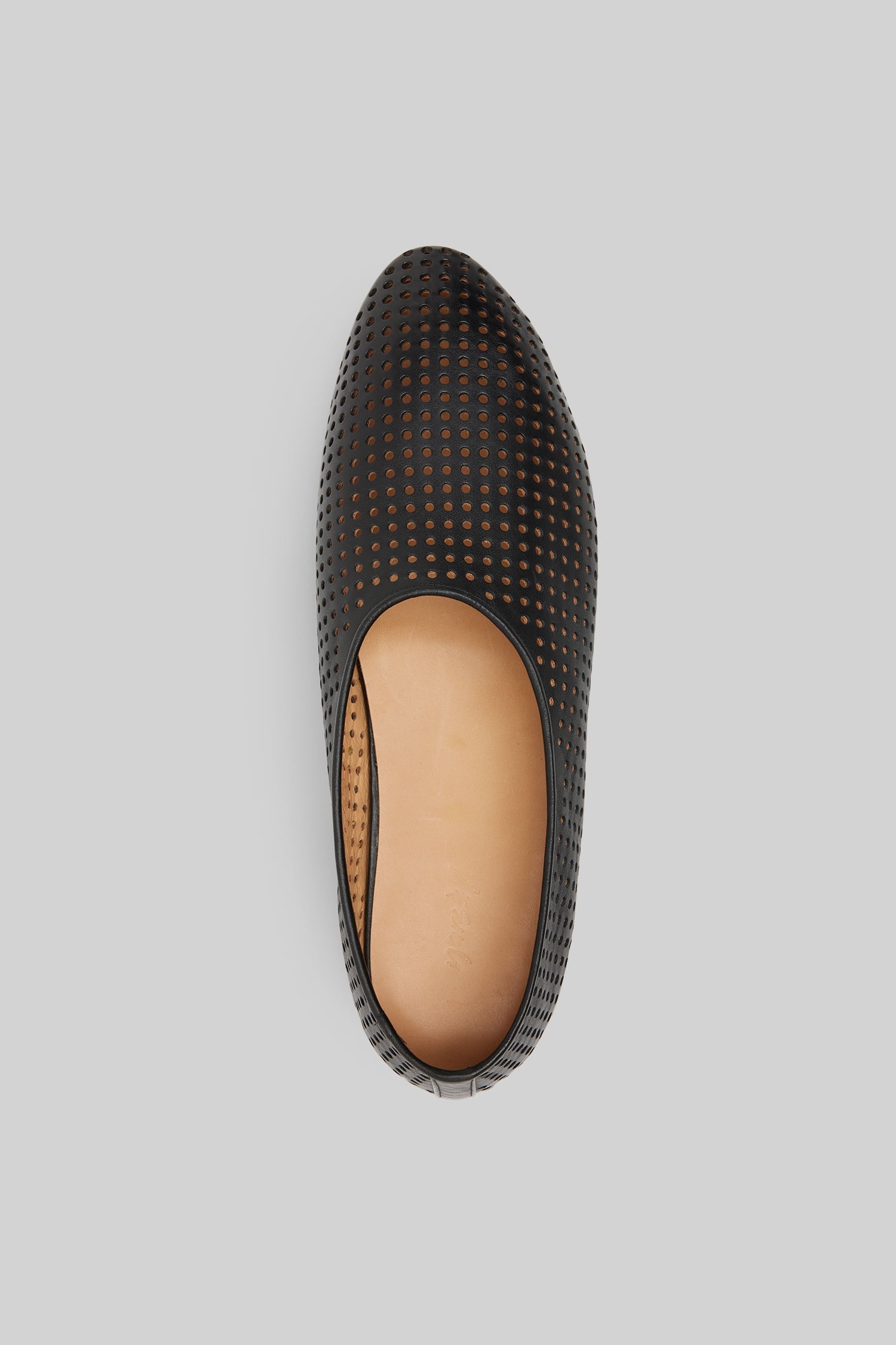 Coltellaccio Forata Black Ballerina Shoes