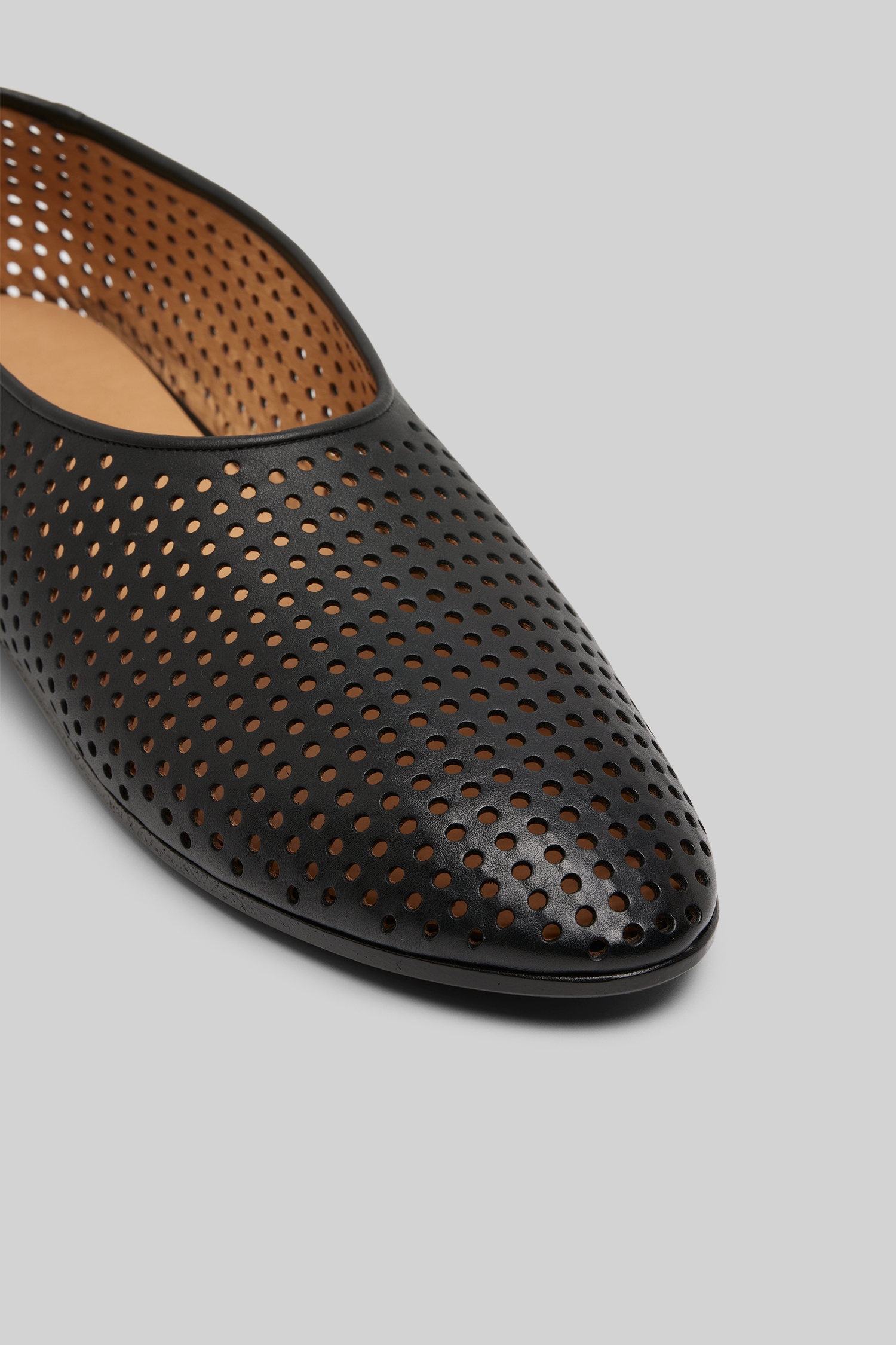 Coltellaccio Forata Black Ballerina Shoes