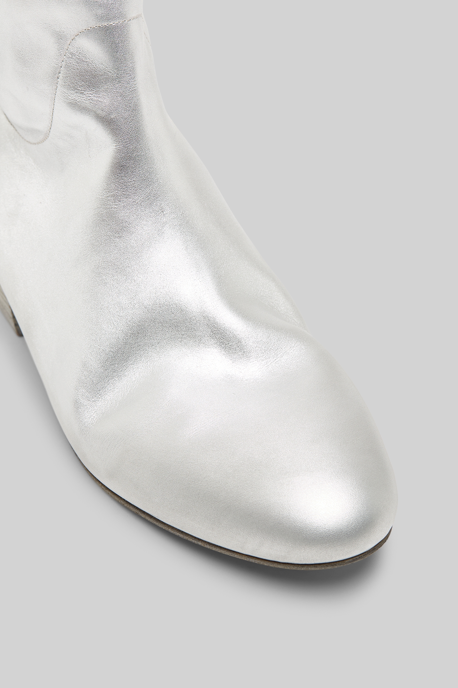 Granblocco Silver Foil Ankle Boots