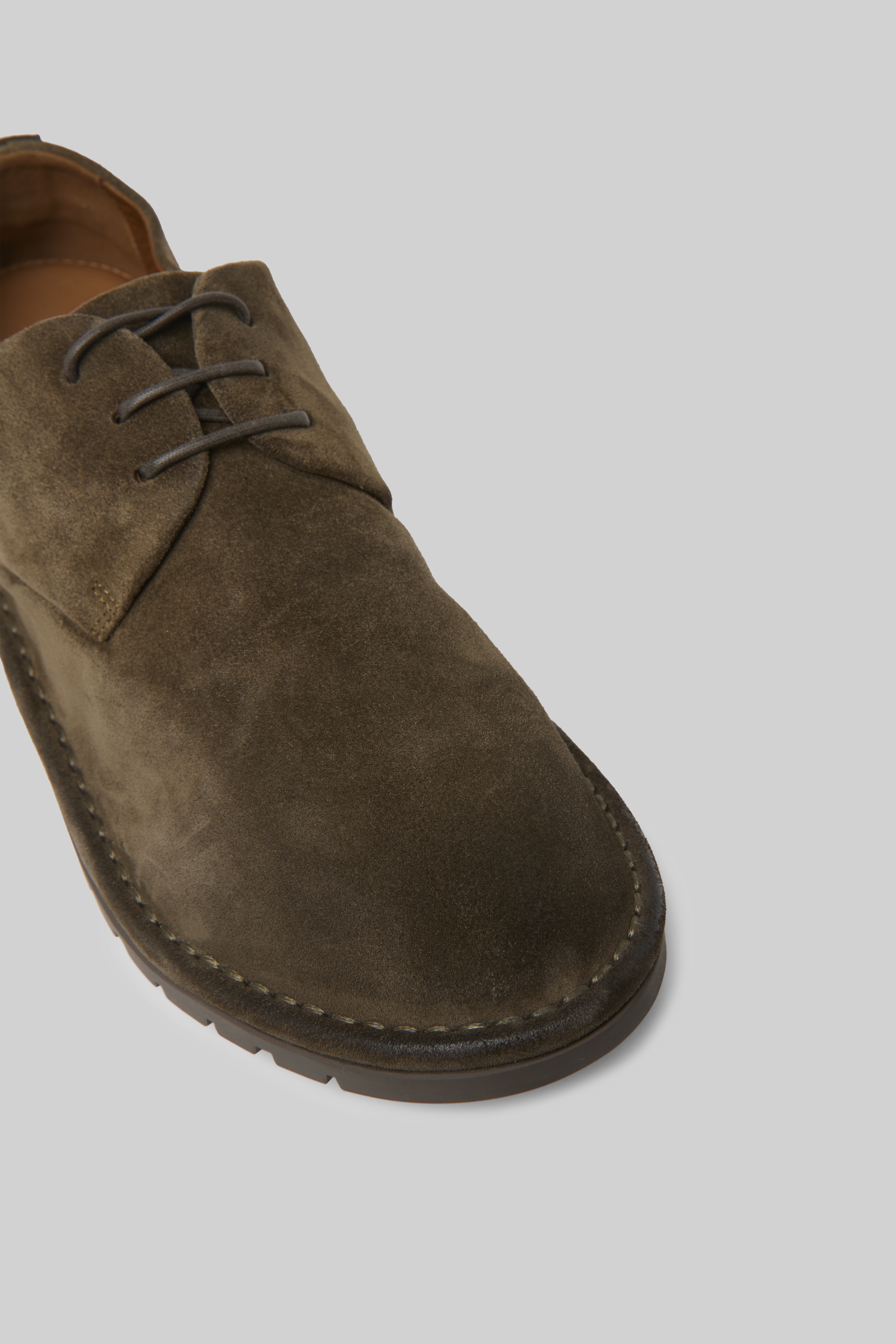 Sancrispa Mortar Suede Derby Shoes