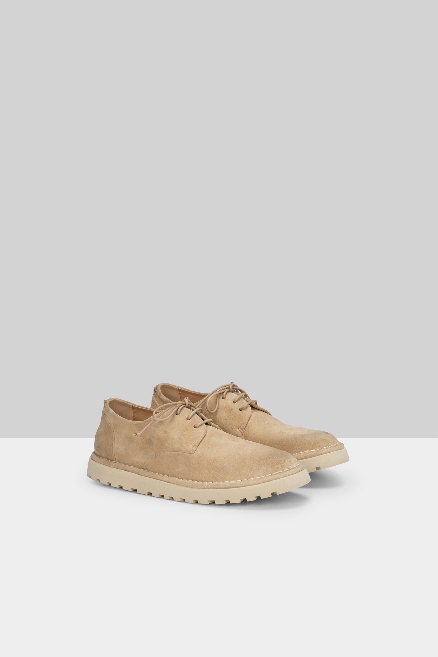 Sancrispa Alta Pomice Biscuit Suede Derby Shoes