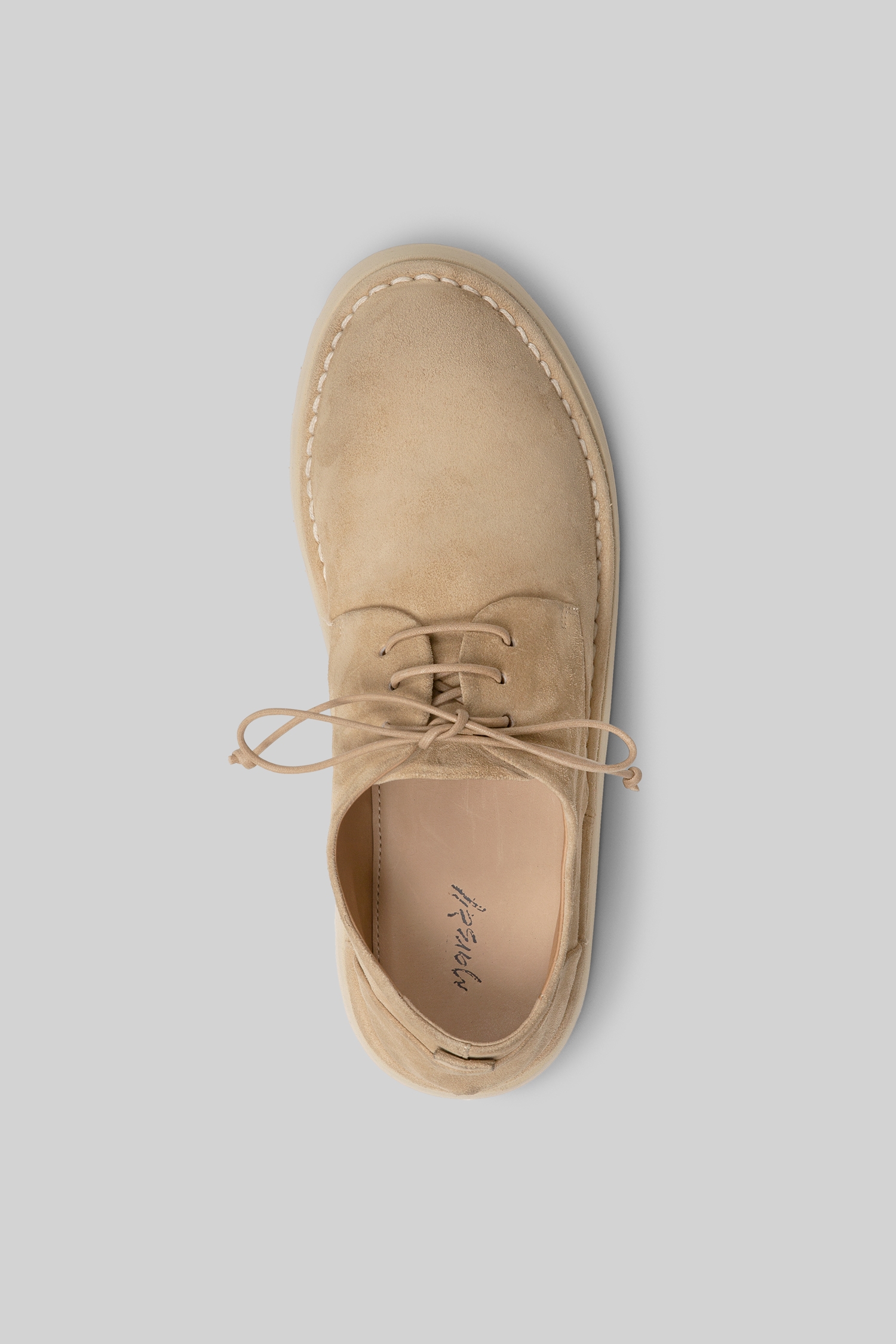 Sancrispa Alta Pomice Biscuit Suede Derby Shoes