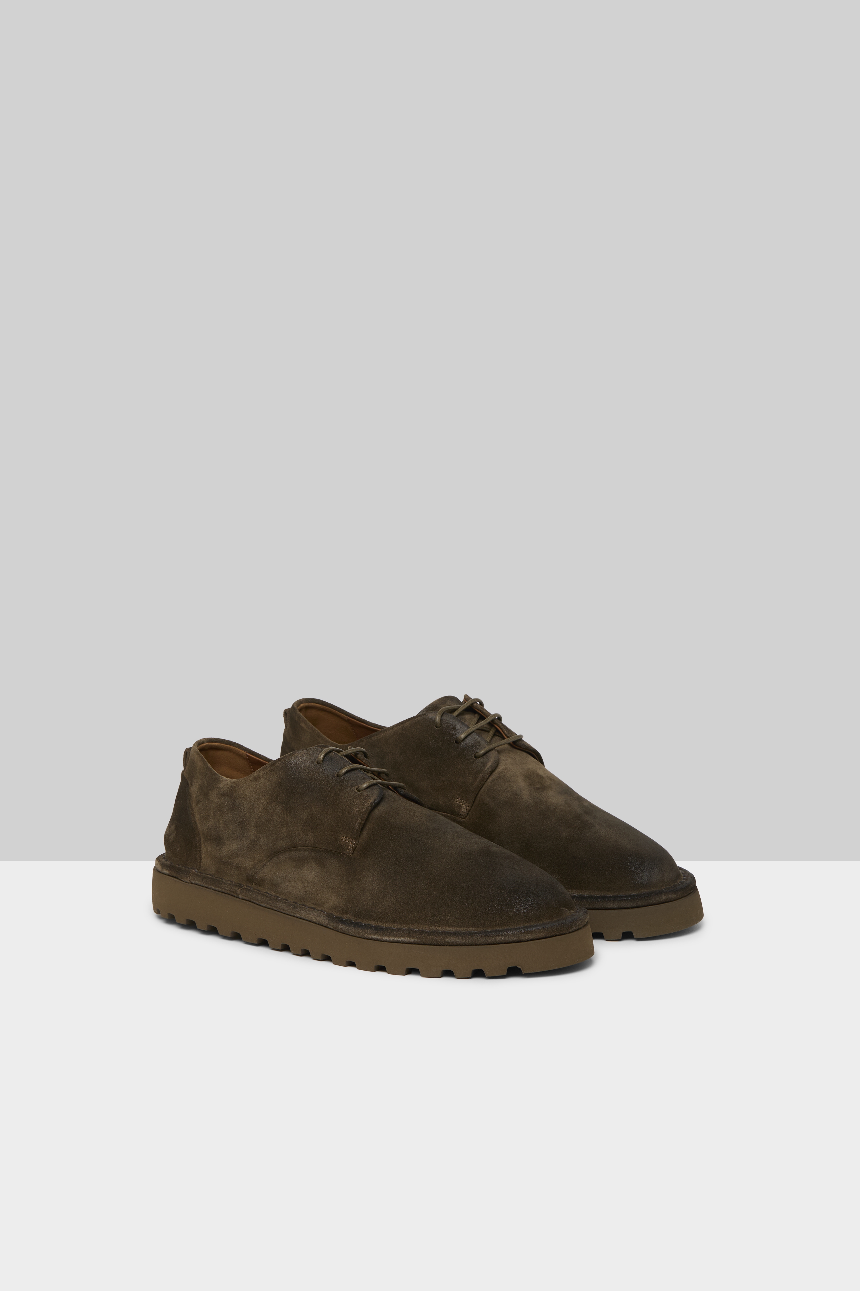 Sancrispa Alta Pomice Mortar Suede Derby Shoes