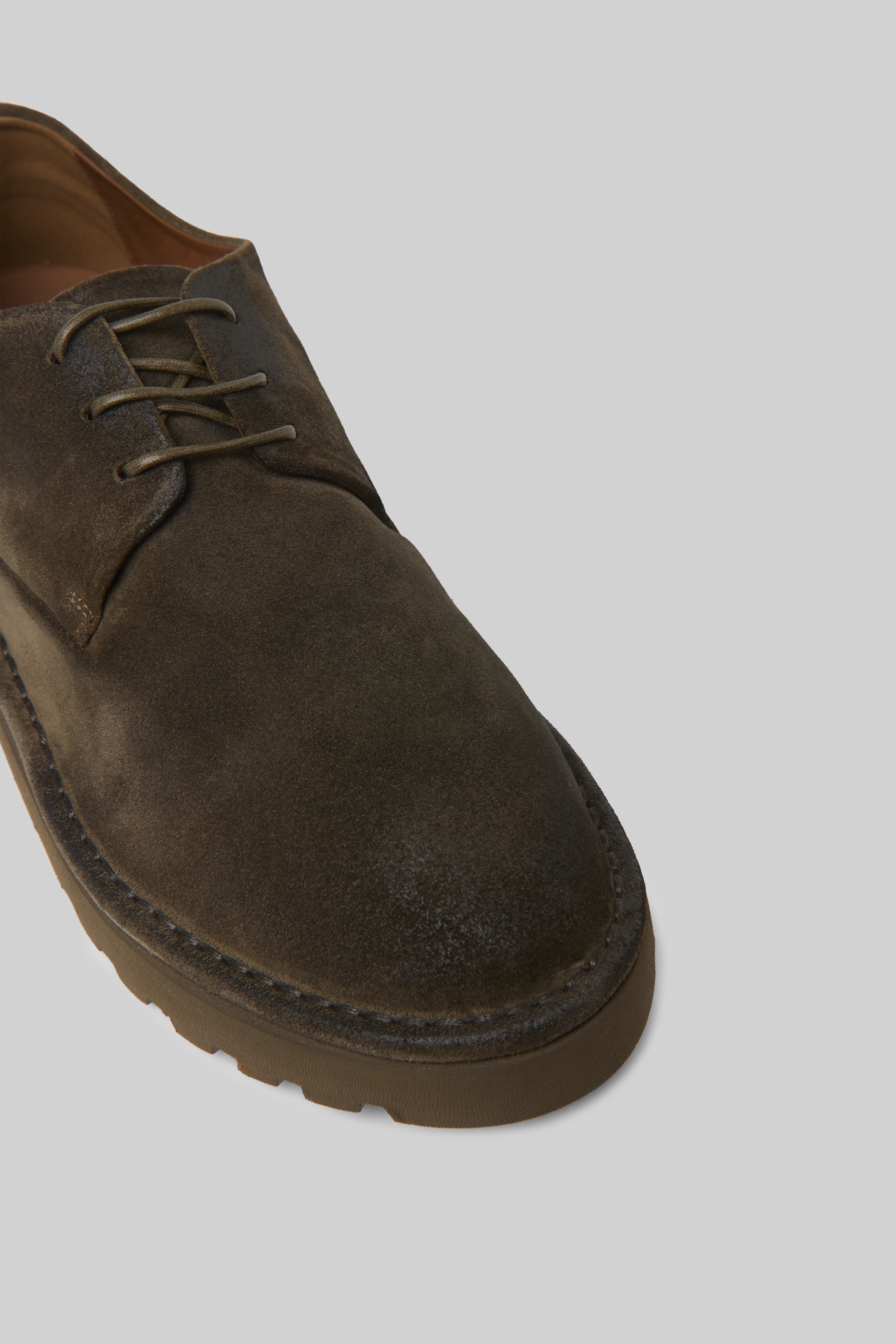 Sancrispa Alta Pomice Mortar Suede Derby Shoes