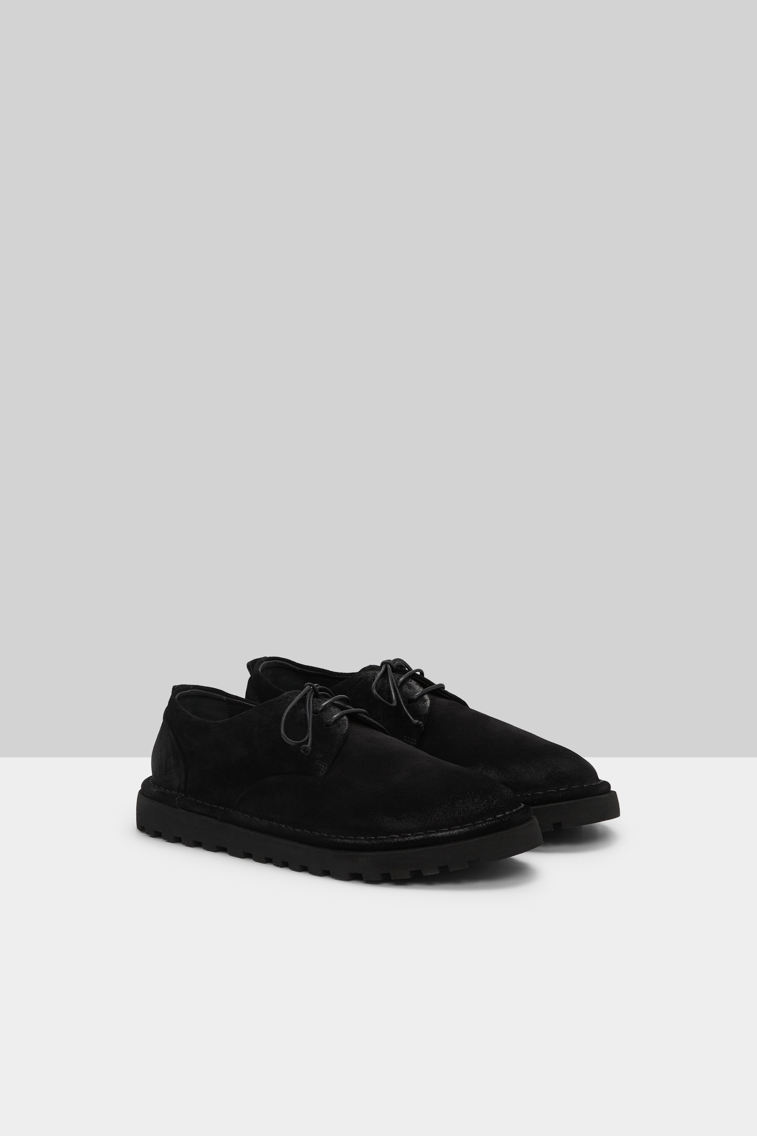 Sancrispa Alta Pomice Black Suede Derby Shoes
